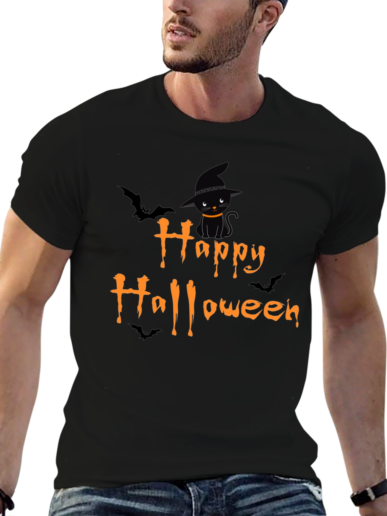 Halloween Black Cat T-Shirt