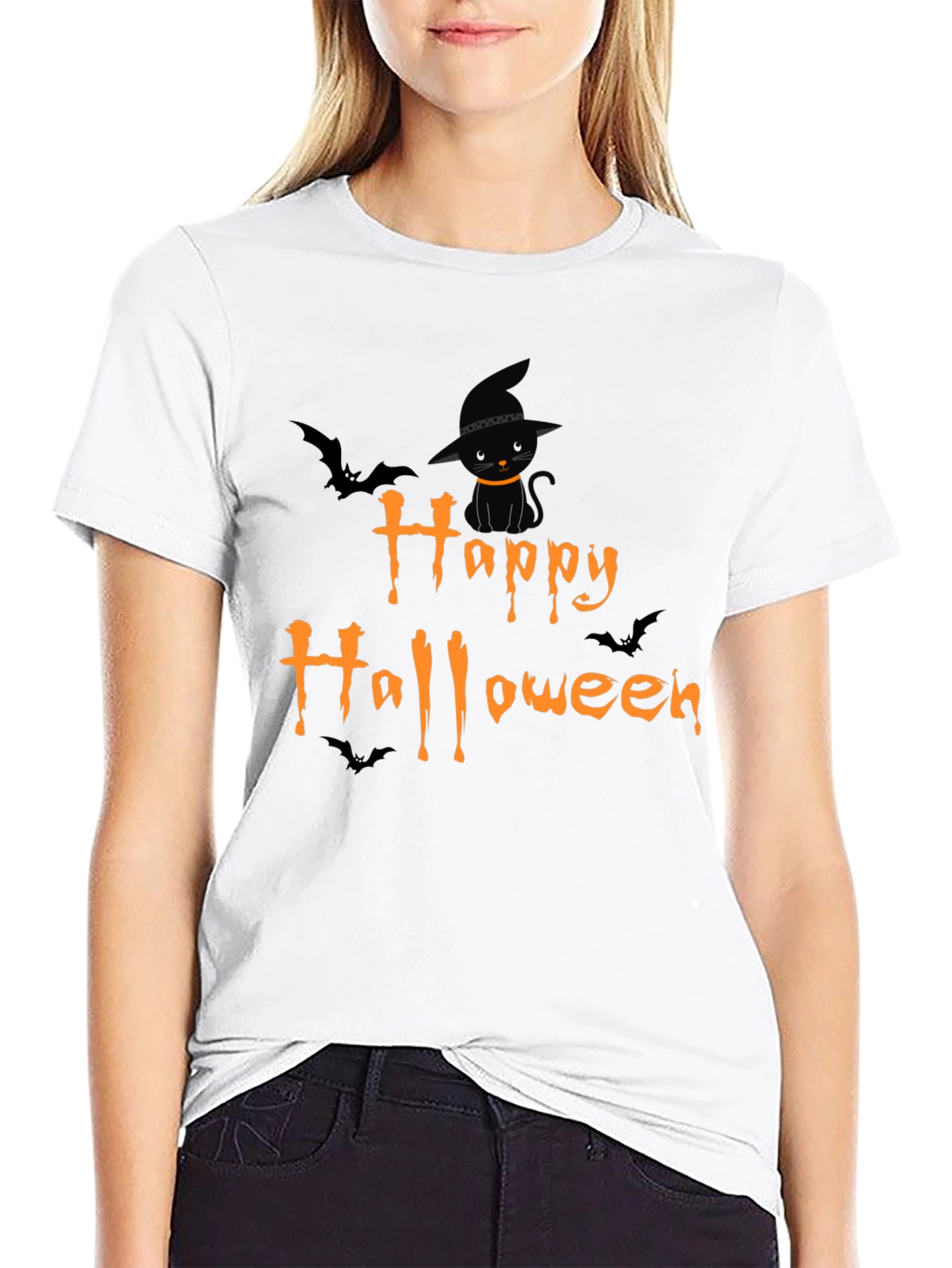 Halloween Black Cat T-Shirt