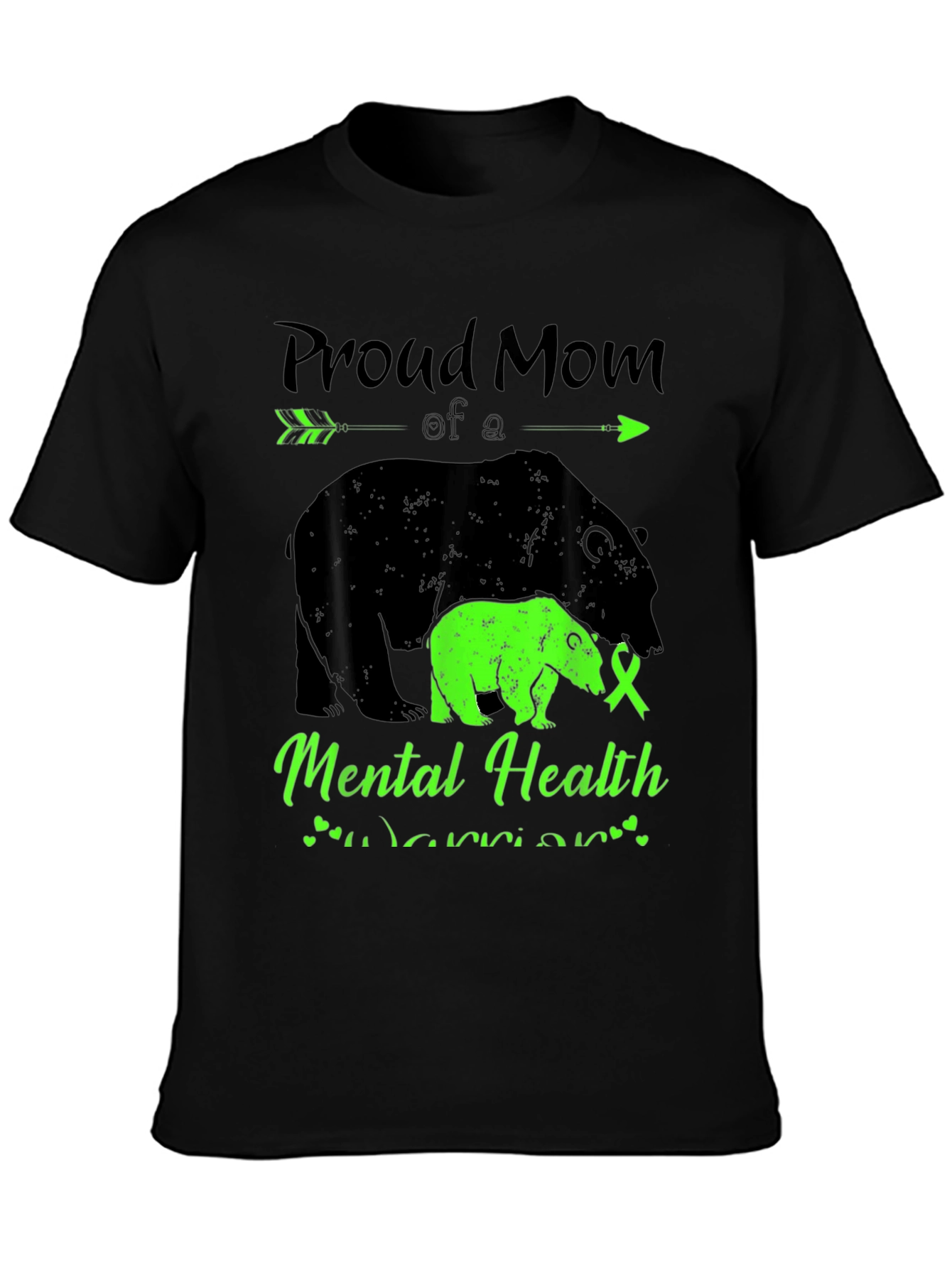 Proud Mom Mental Health Warrior Bear T-Shirt