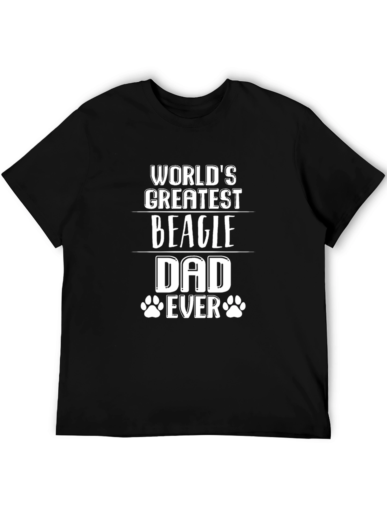 Worlds Greatest Beagle Dad Ever Black T-Shirt