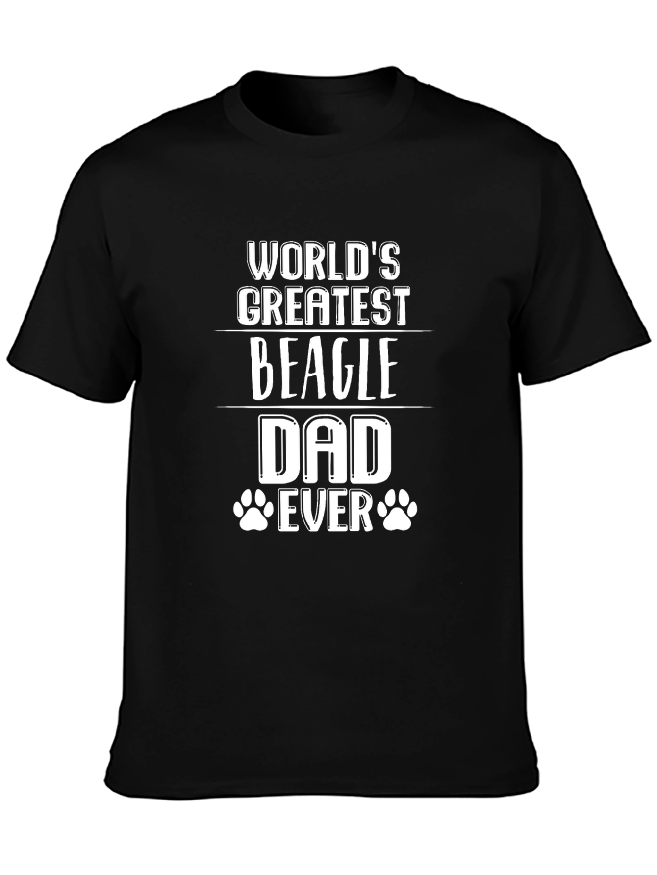 Worlds Greatest Beagle Dad Ever Black T-Shirt