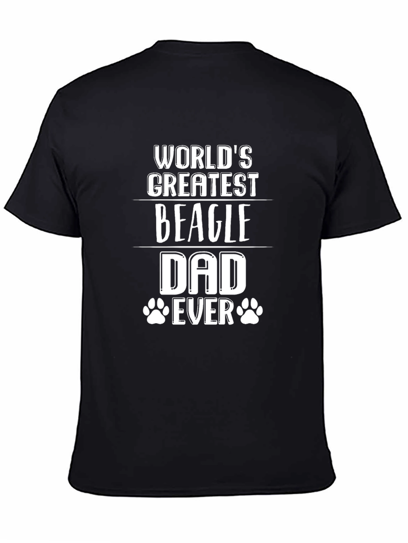 Worlds Greatest Beagle Dad Ever Black T-Shirt