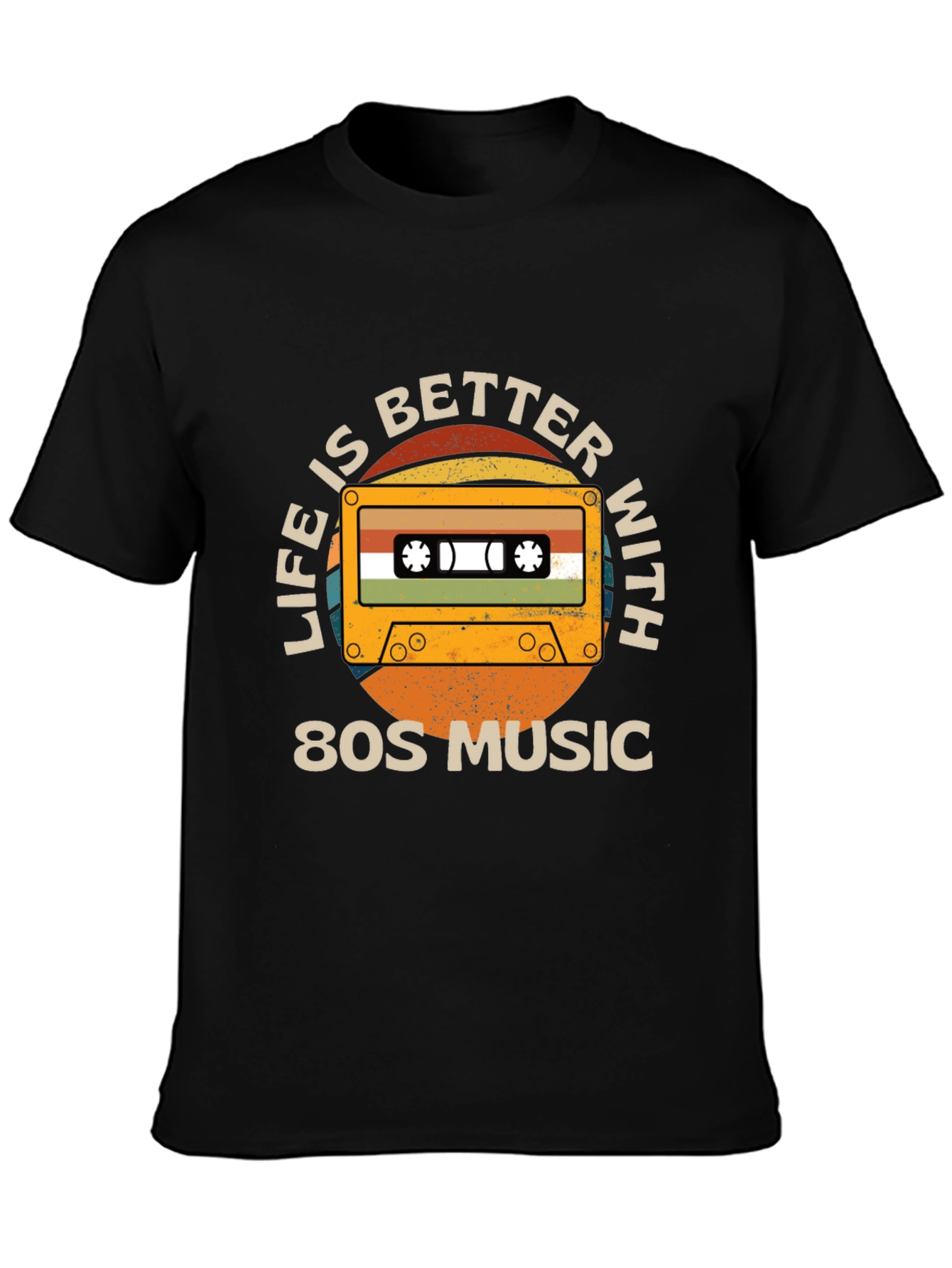 Retro 80s Music Cassette Graphic Tee
