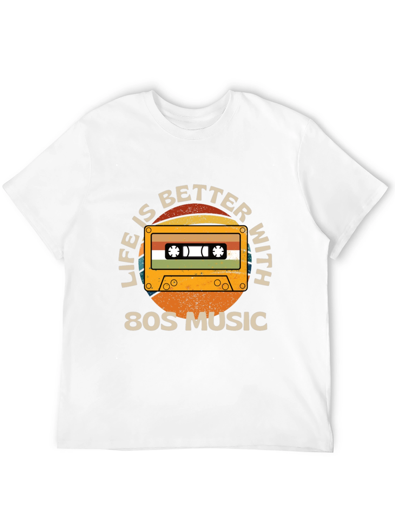 Retro 80s Music Cassette Graphic Tee