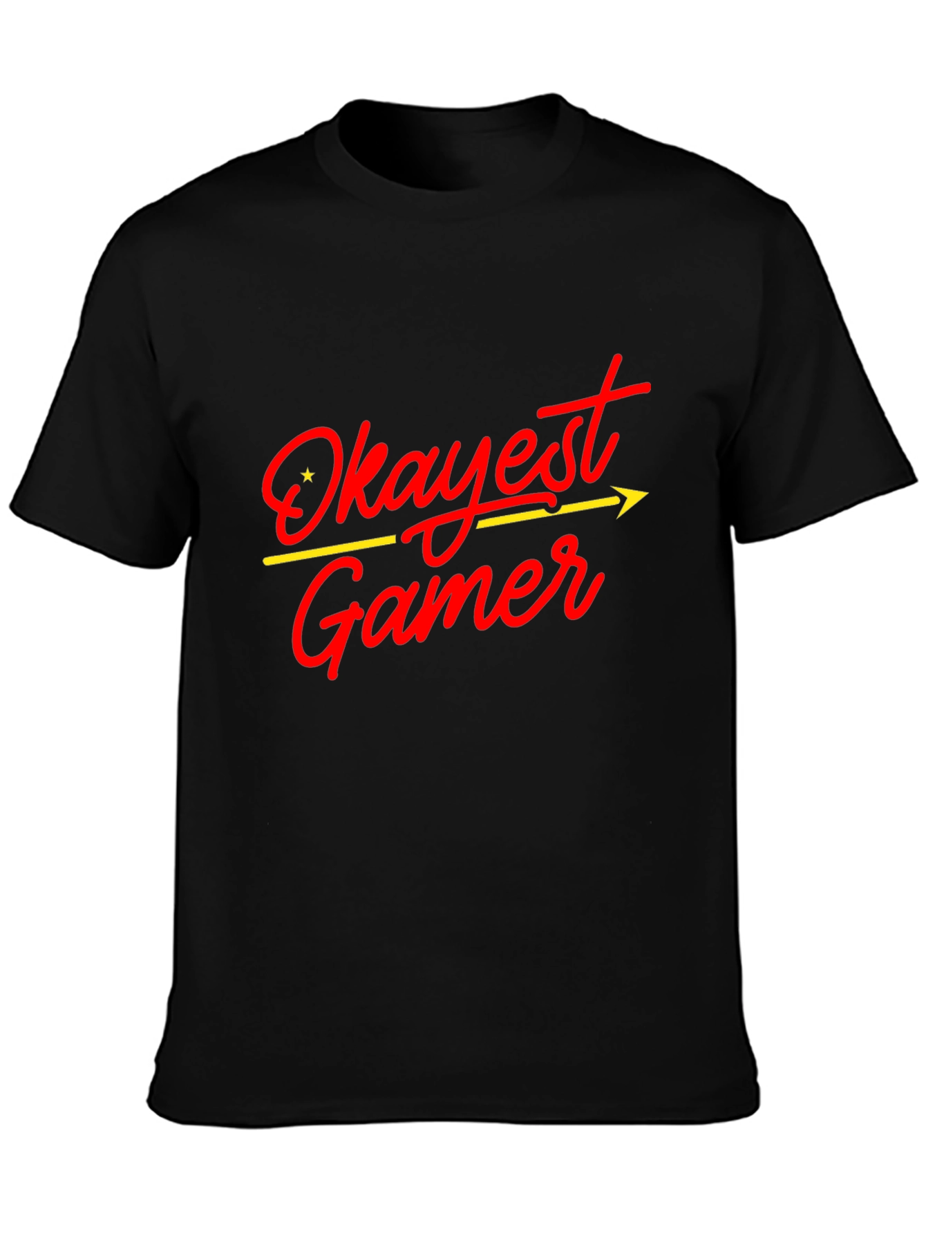 Okayest Gamer Black T-Shirt