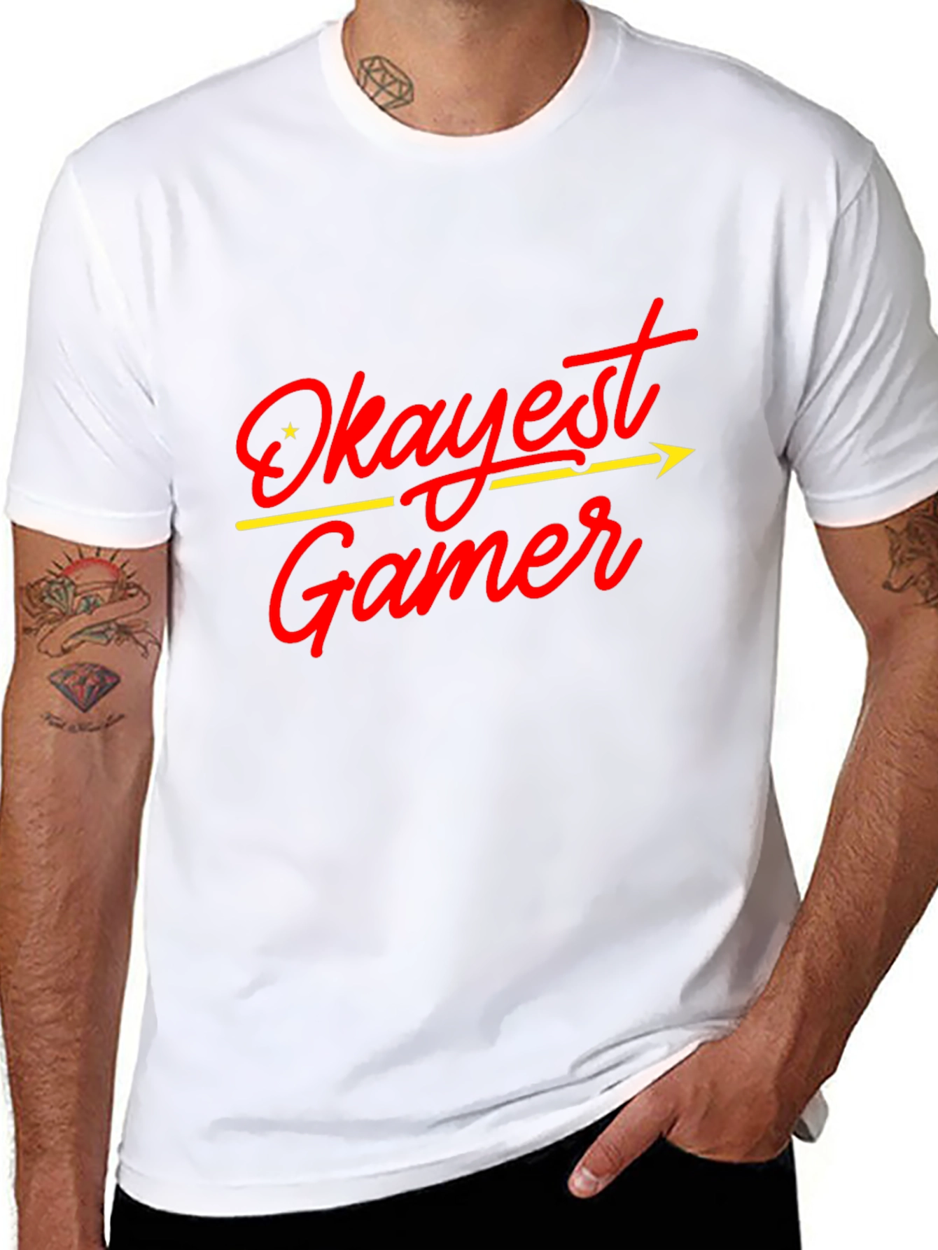 Okayest Gamer Black T-Shirt