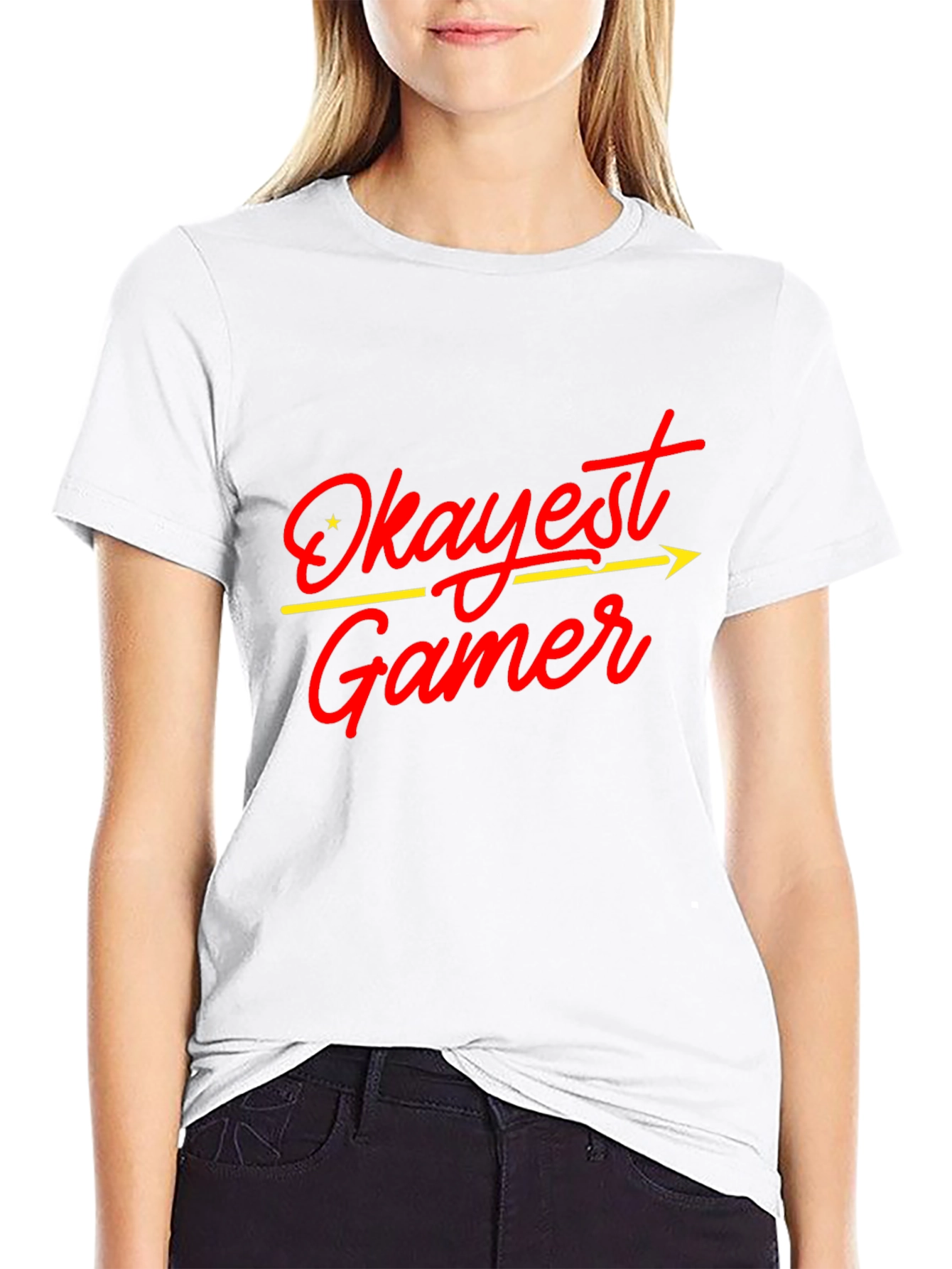 Okayest Gamer Black T-Shirt