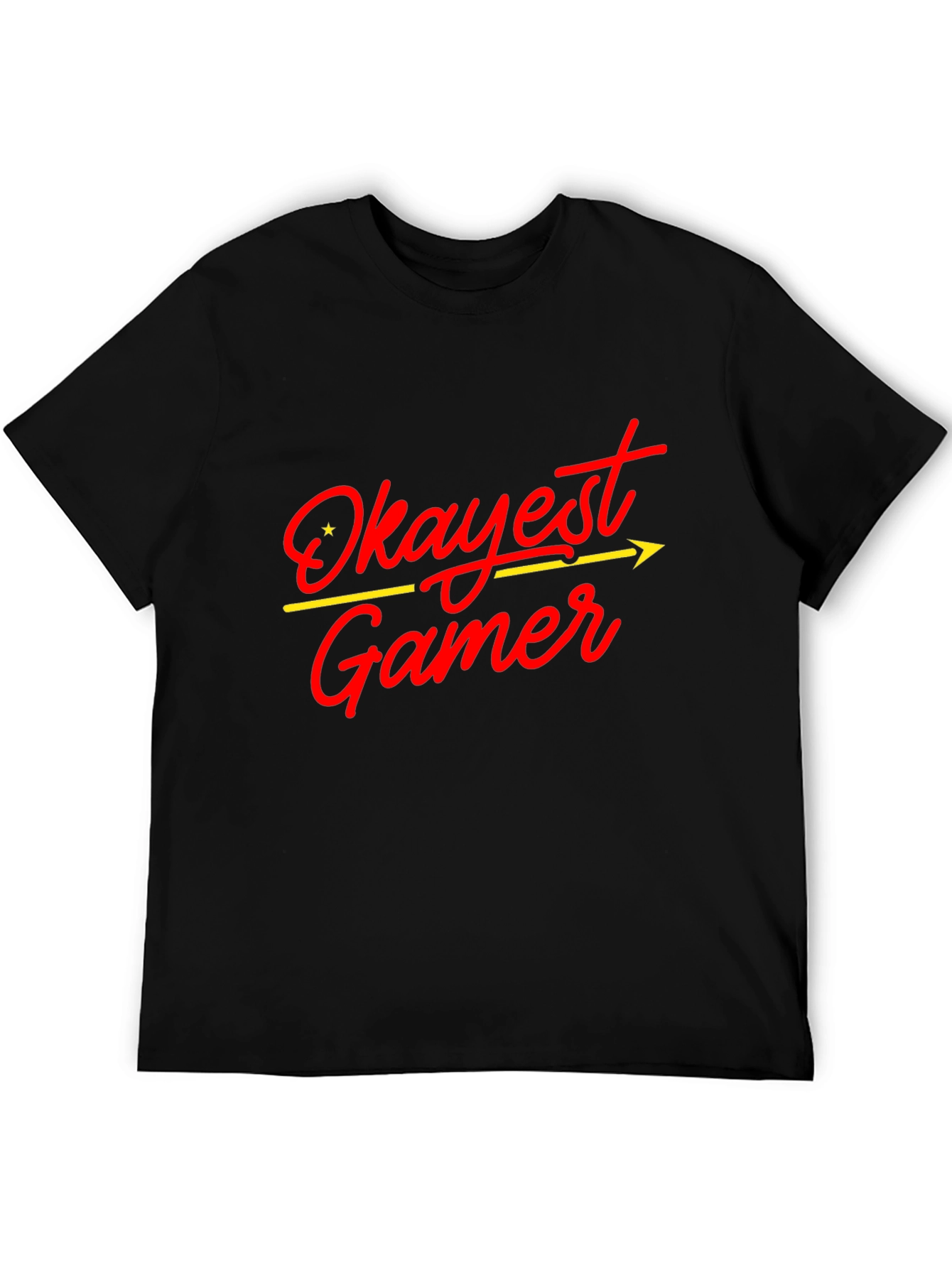 Okayest Gamer Black T-Shirt
