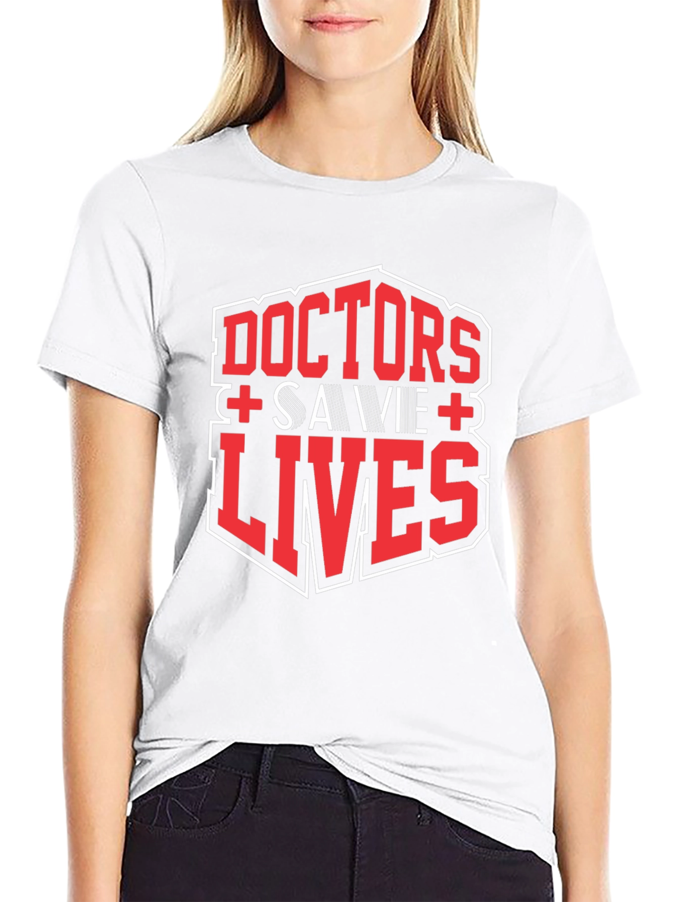 Doctors Save Lives Graphic Tee - Black