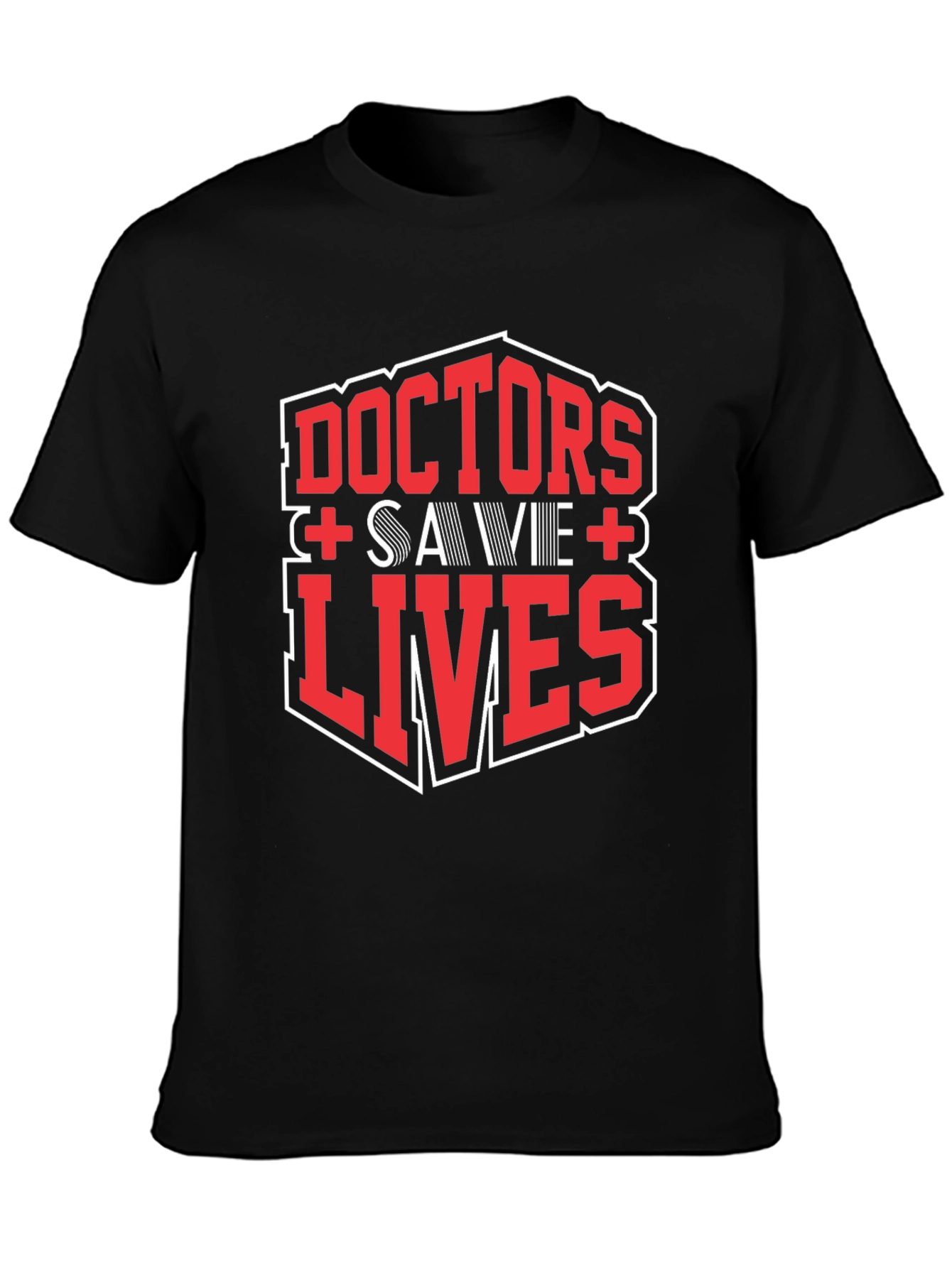 Doctors Save Lives Graphic Tee - Black