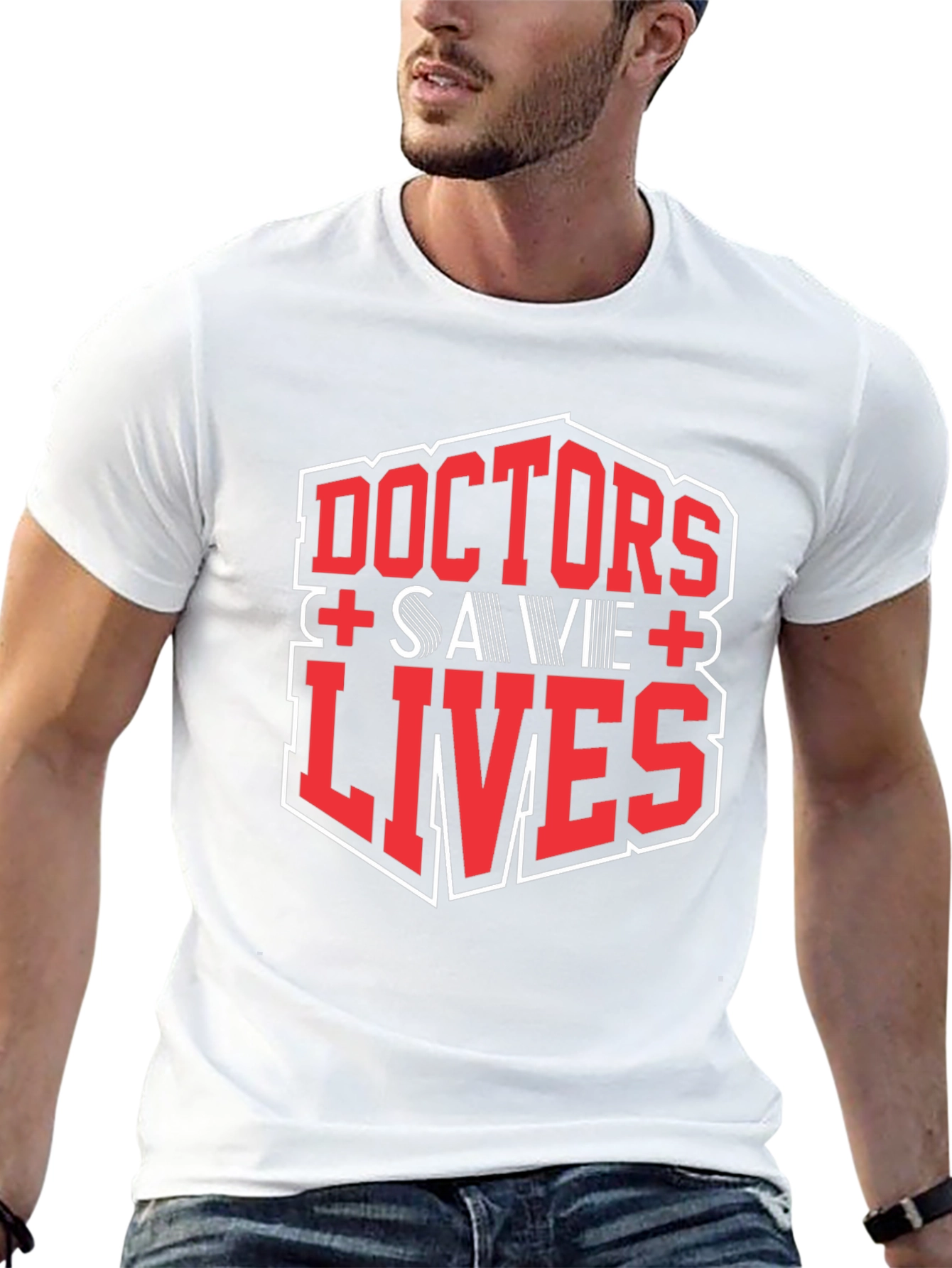 Doctors Save Lives Graphic Tee - Black