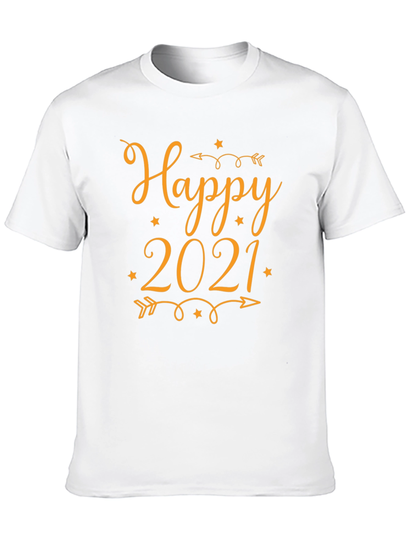 Happy 2021 Black Graphic Tee Shirt