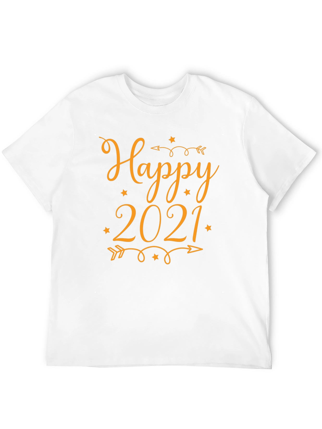 Happy 2021 Black Graphic Tee Shirt