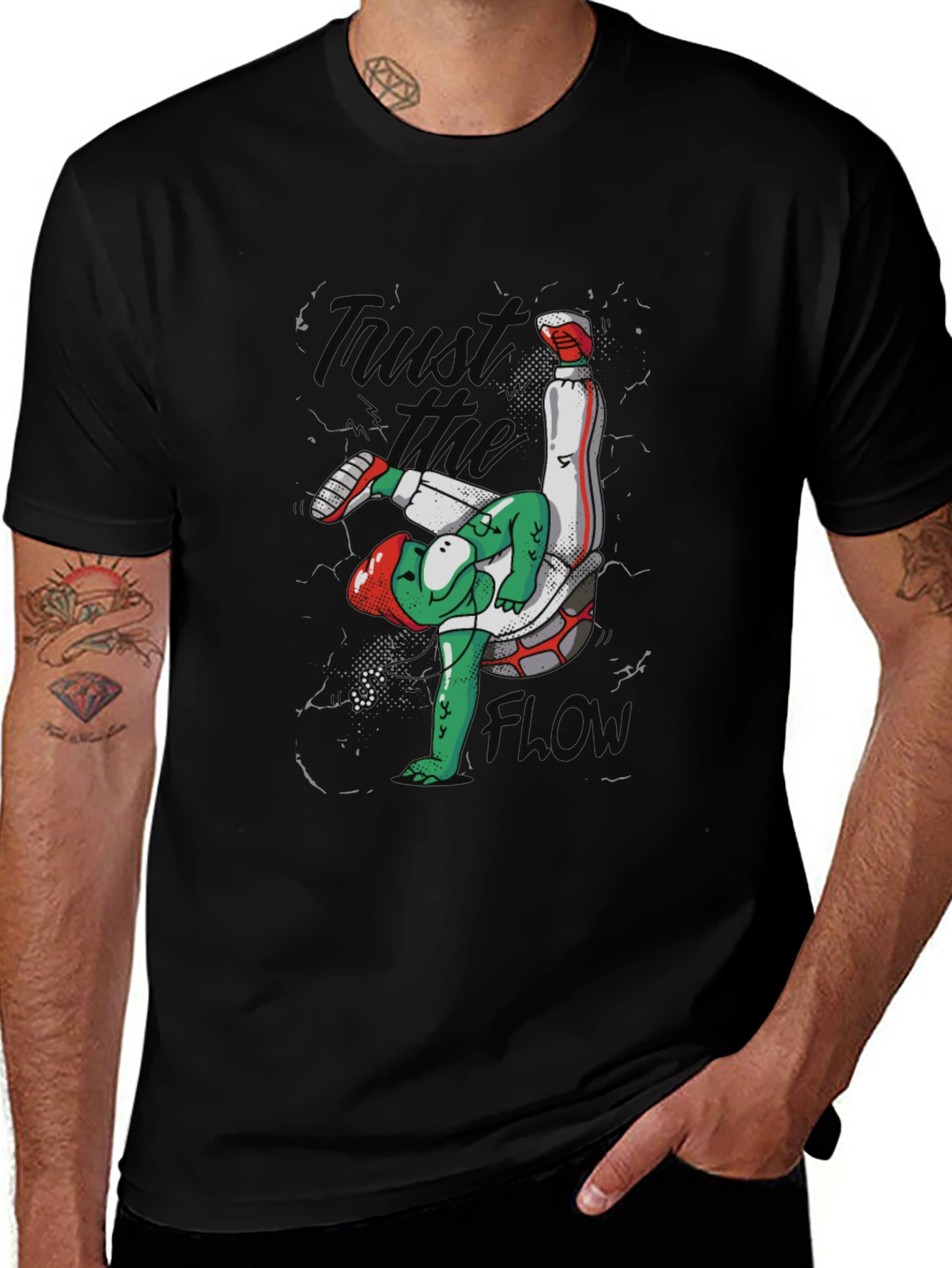 Unique Soccer Turtle Graphic T-Shirt