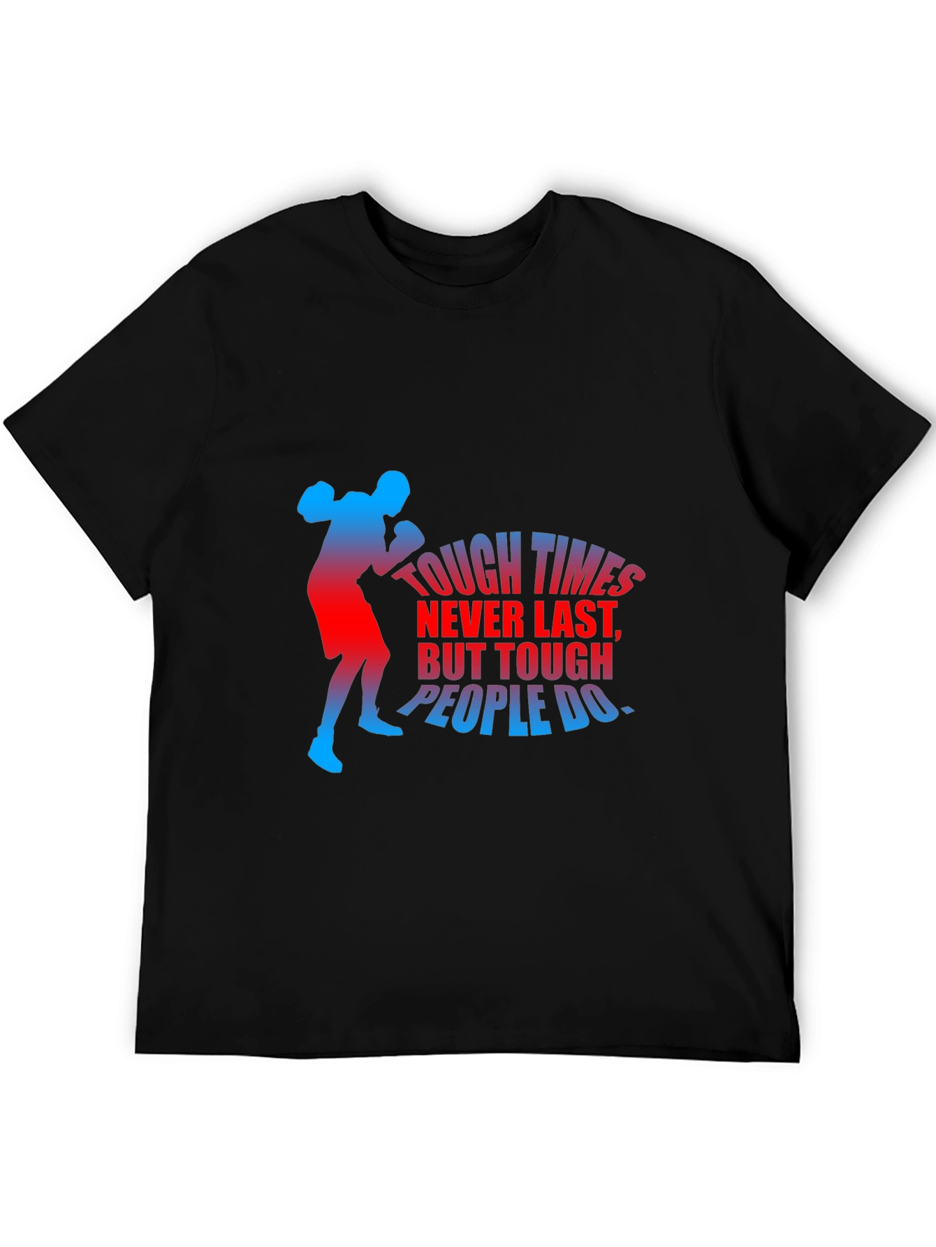 Motivational Boxer Graphic T-Shirt - Tough Times