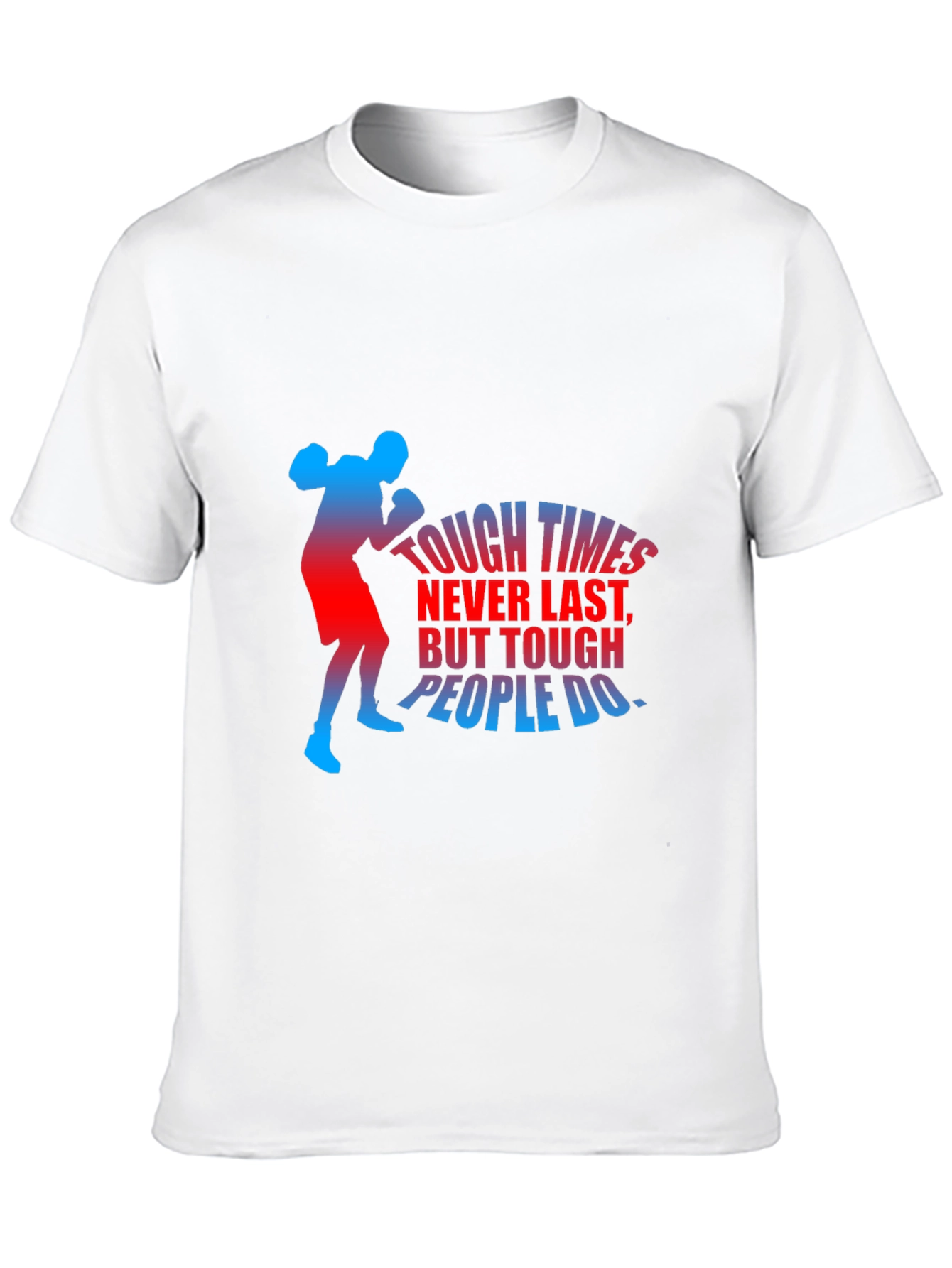 Motivational Boxer Graphic T-Shirt - Tough Times