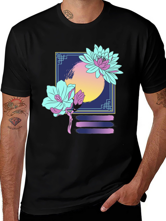 Floral Graphic T-Shirt - Retro Aesthetic Design
