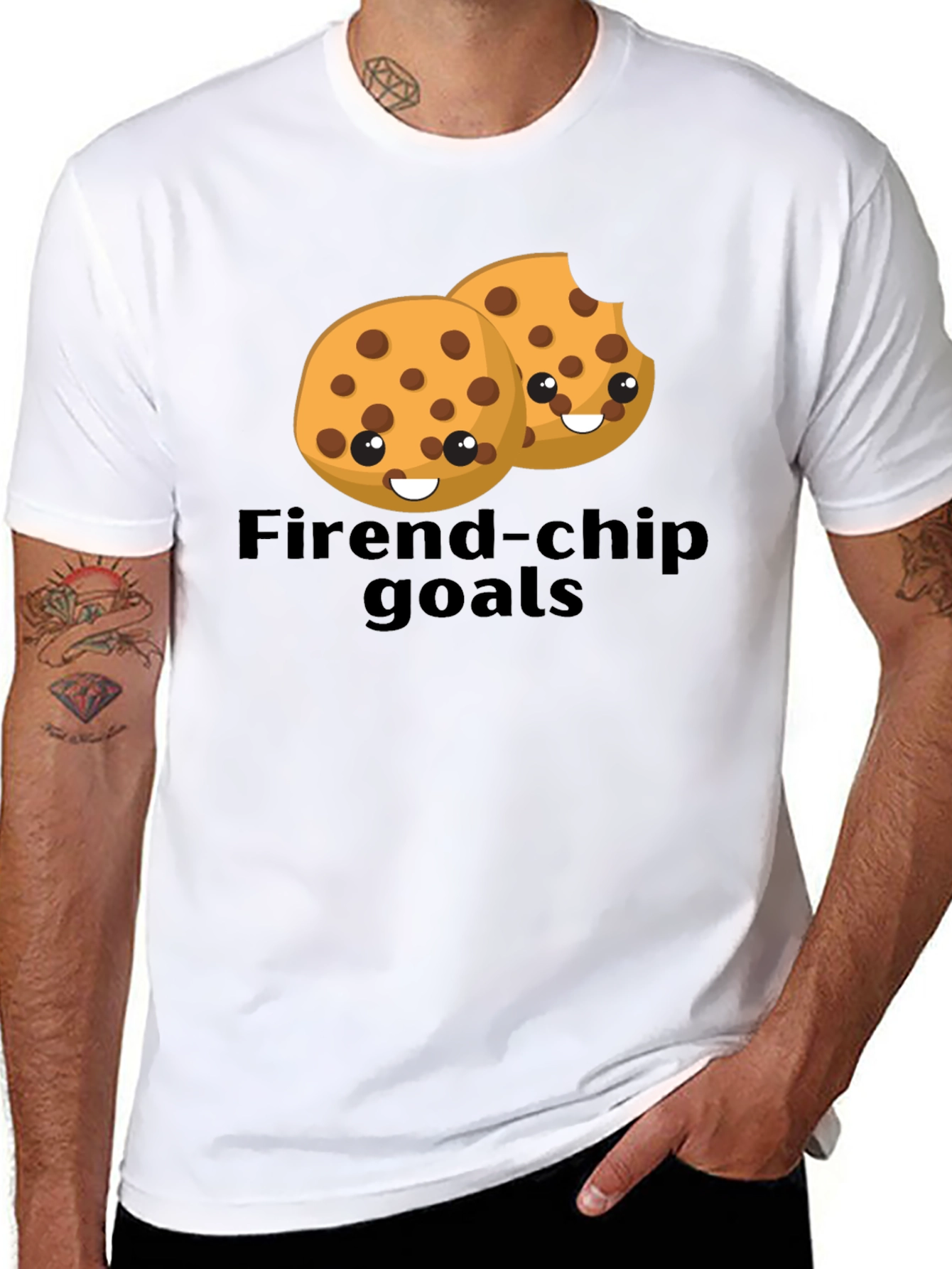 Friend-chip Goals T-Shirt - Cute Cookie Design