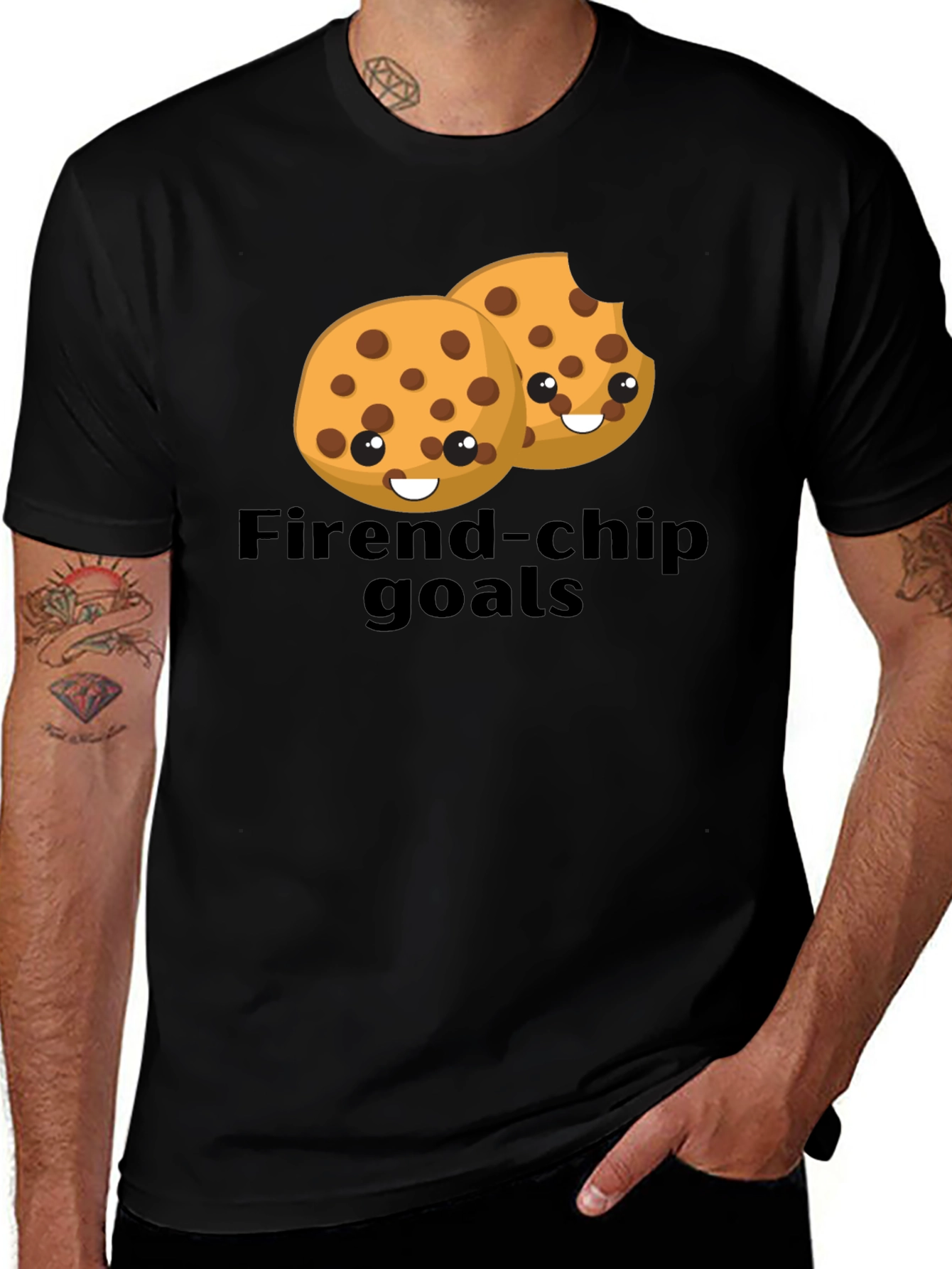 Friend-chip Goals T-Shirt - Cute Cookie Design