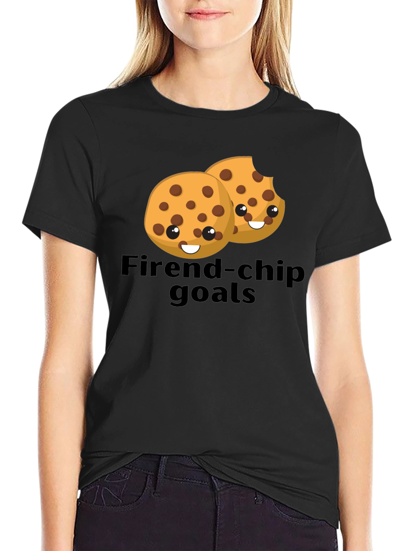 Friend-chip Goals T-Shirt - Cute Cookie Design