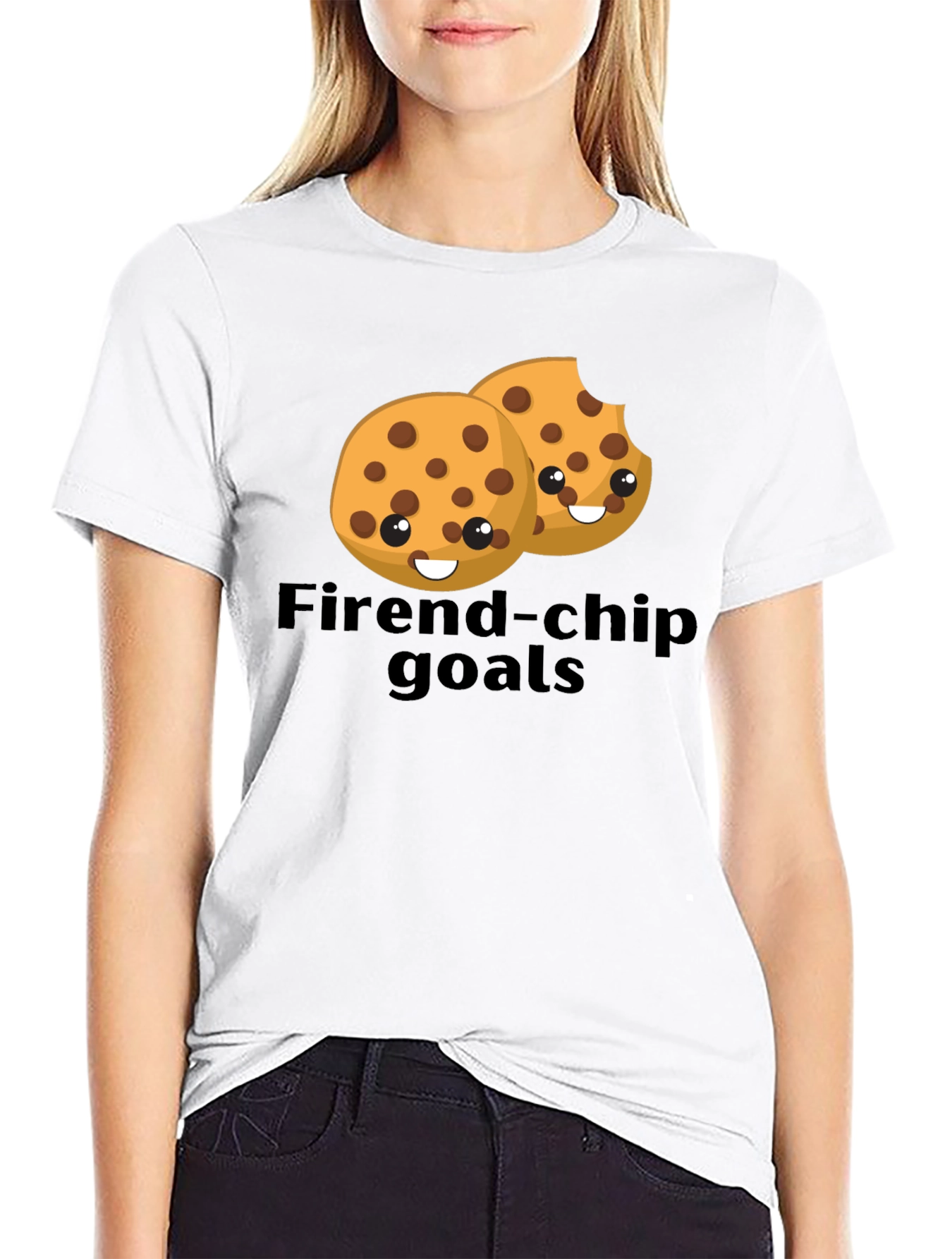 Friend-chip Goals T-Shirt - Cute Cookie Design
