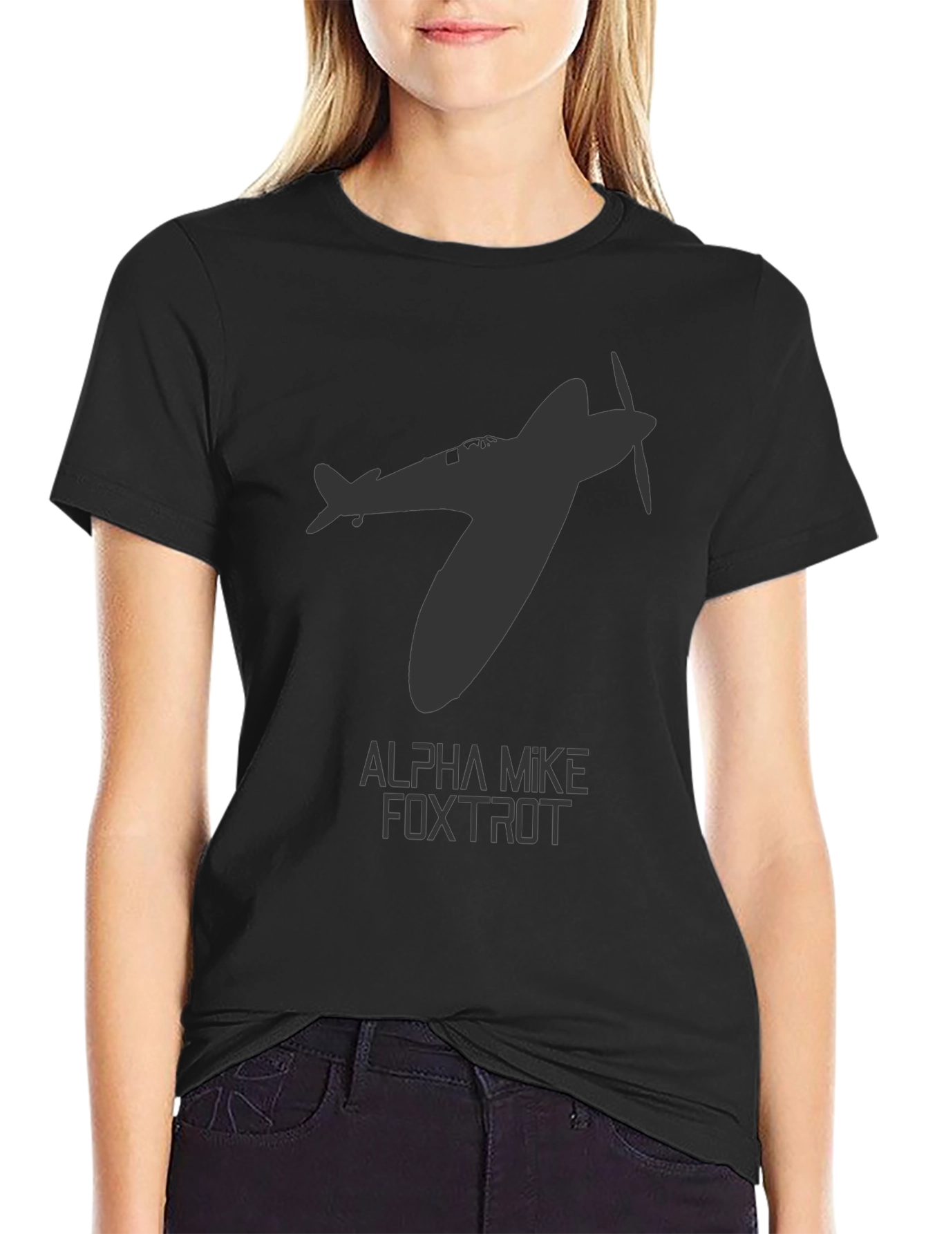 Spitfire Plane Graphic T-Shirt - Aviation Enthusiast Tee
