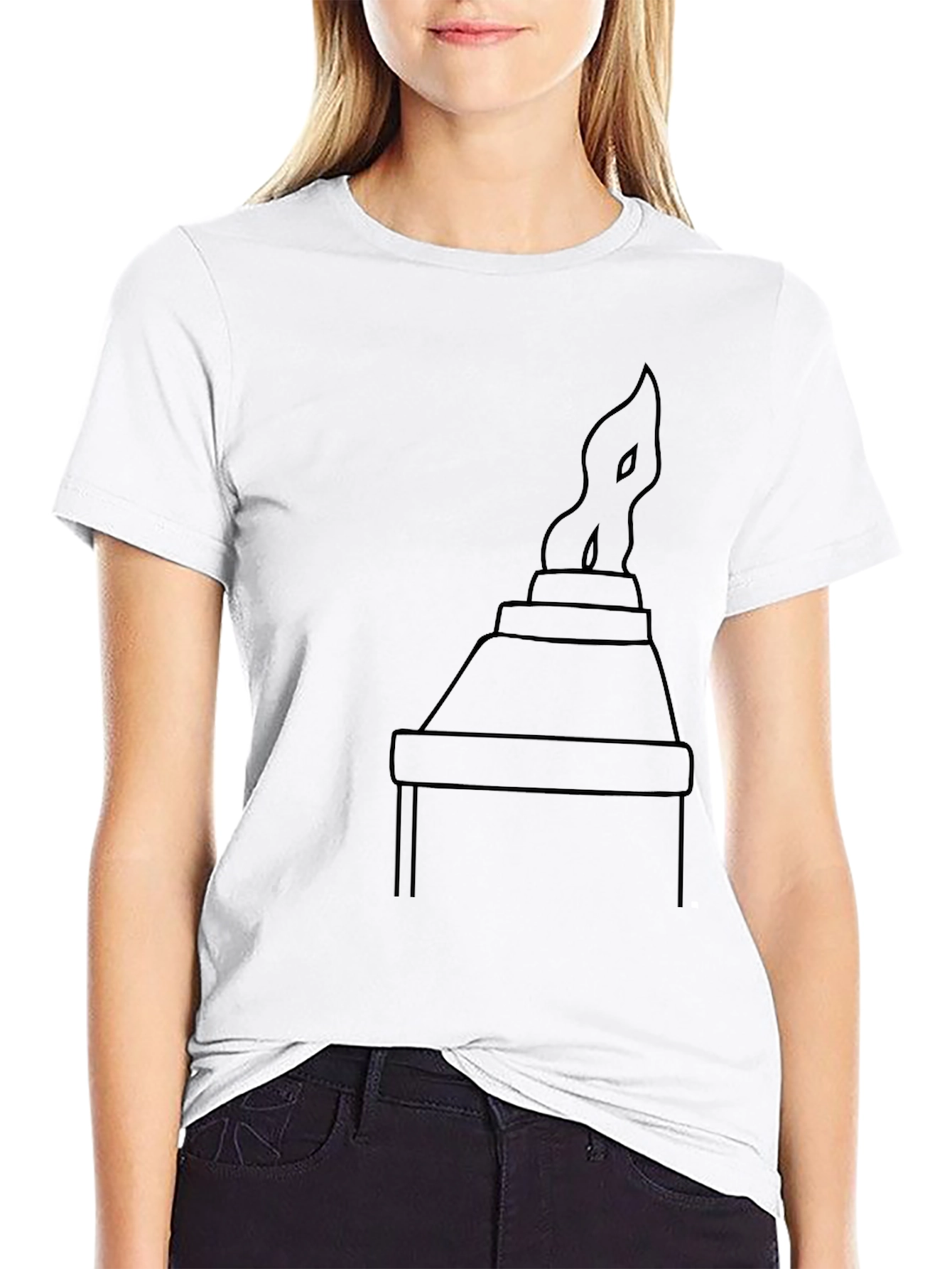 Torch Graphic Tee - Black Cotton Casual Shirt