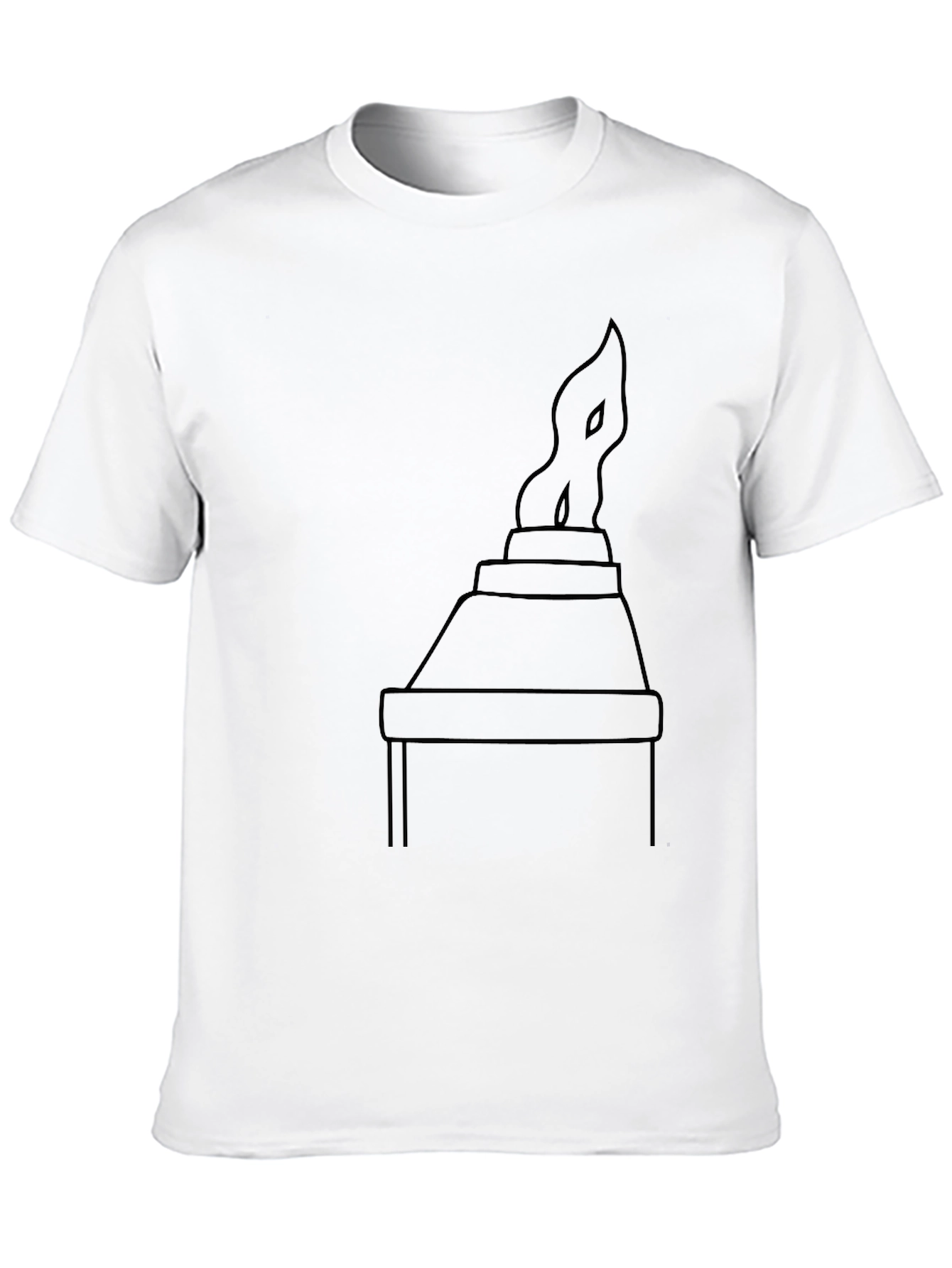 Torch Graphic Tee - Black Cotton Casual Shirt