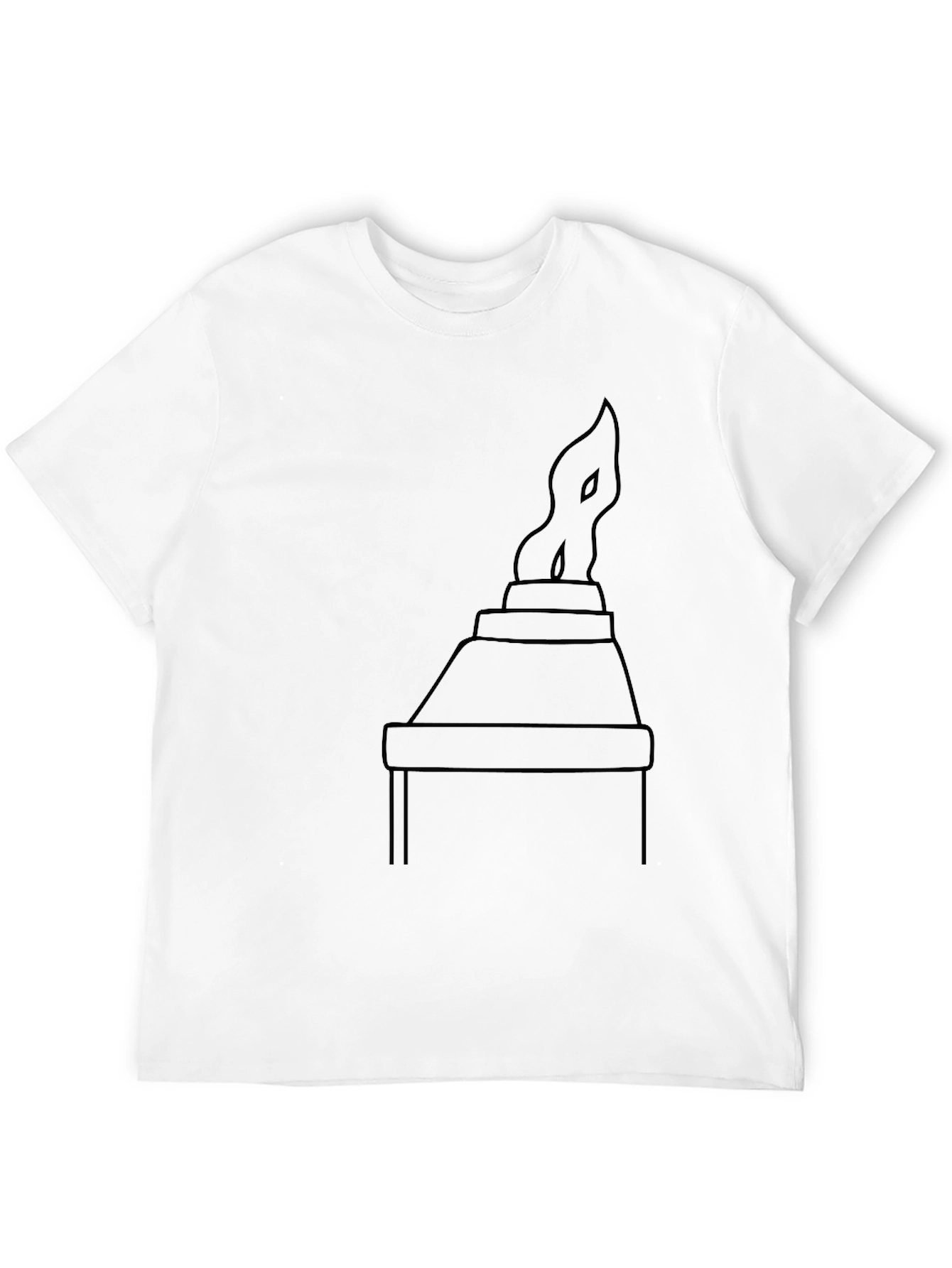 Torch Graphic Tee - Black Cotton Casual Shirt