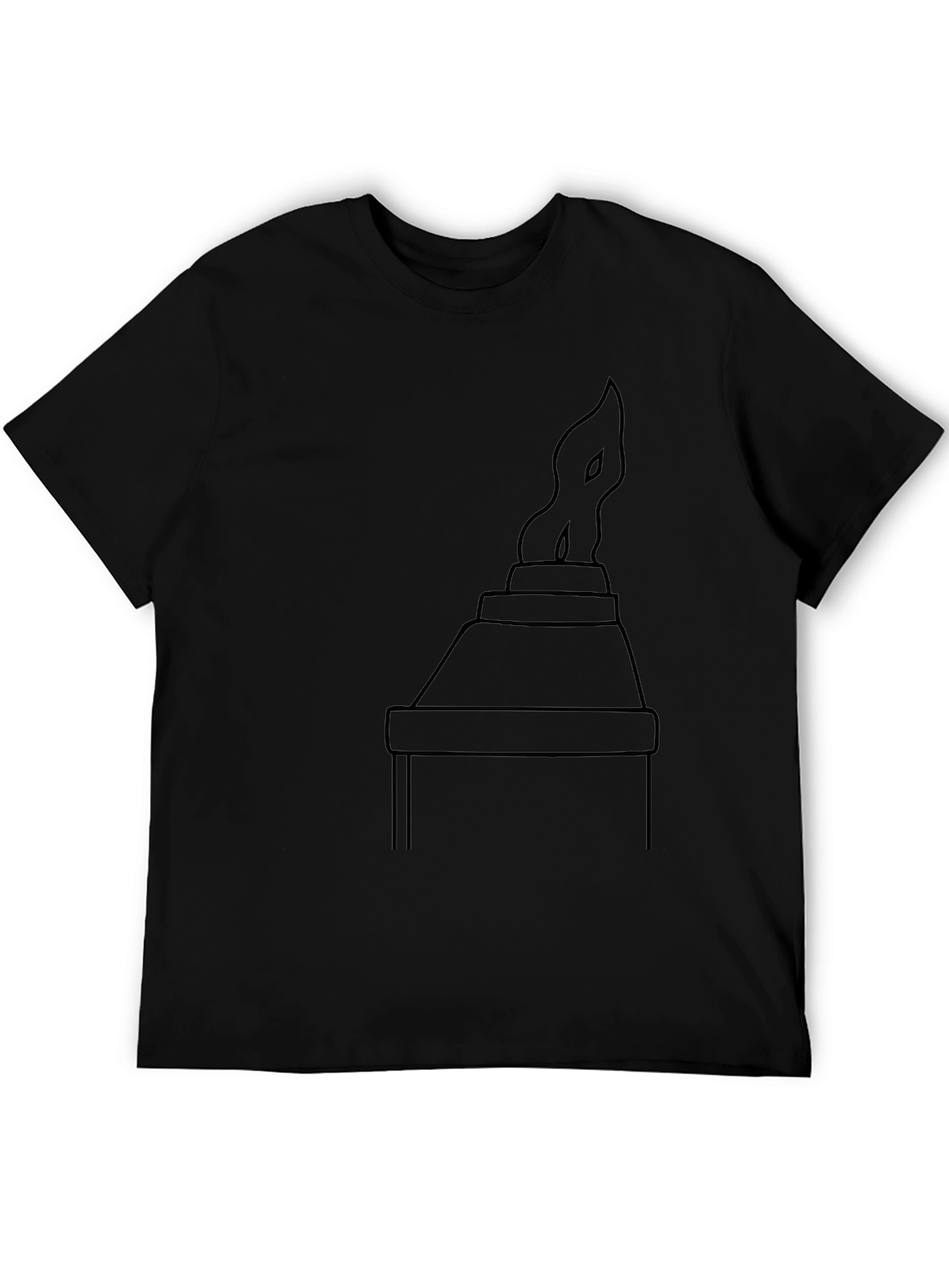 Torch Graphic Tee - Black Cotton Casual Shirt