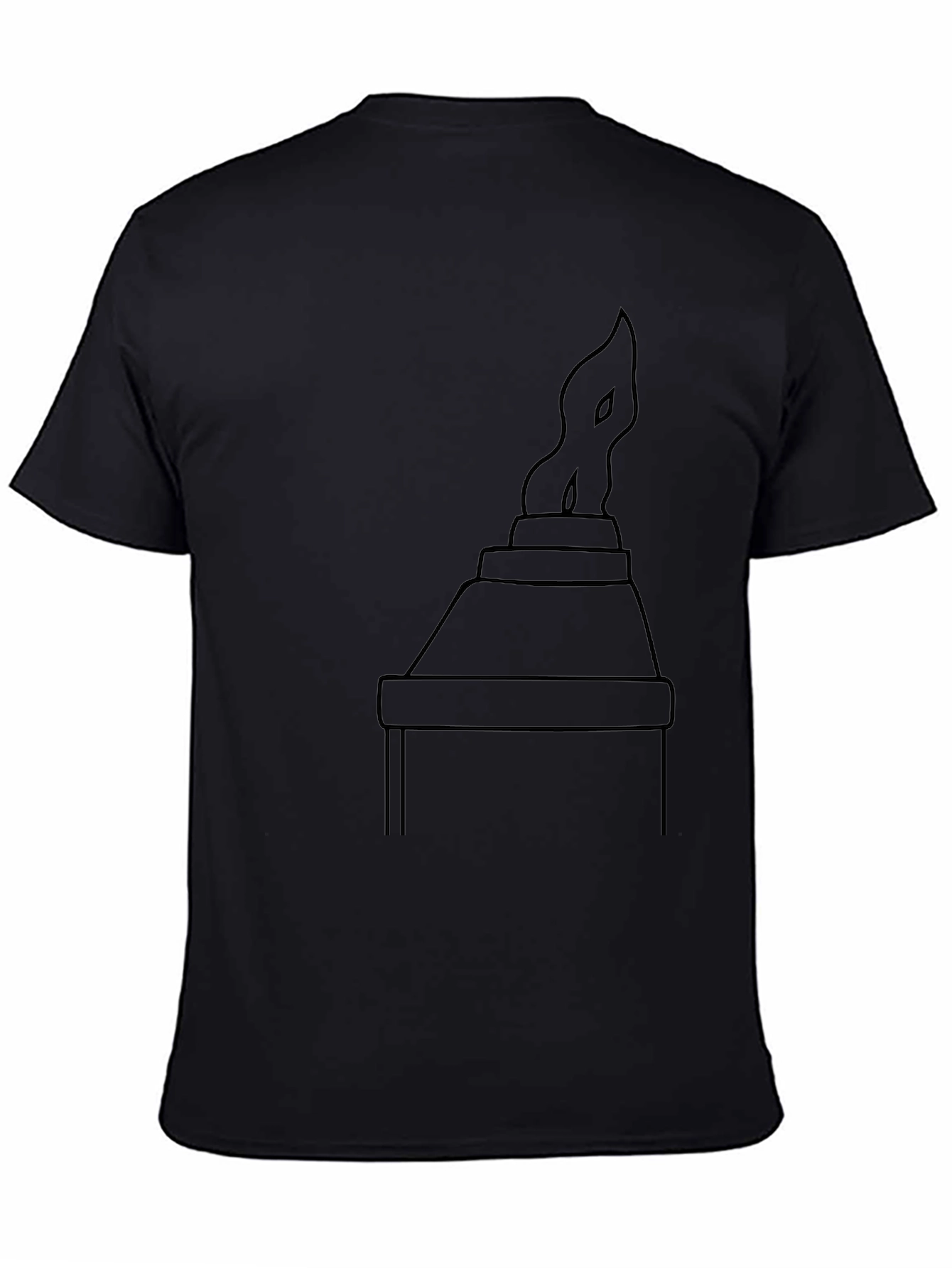Torch Graphic Tee - Black Cotton Casual Shirt