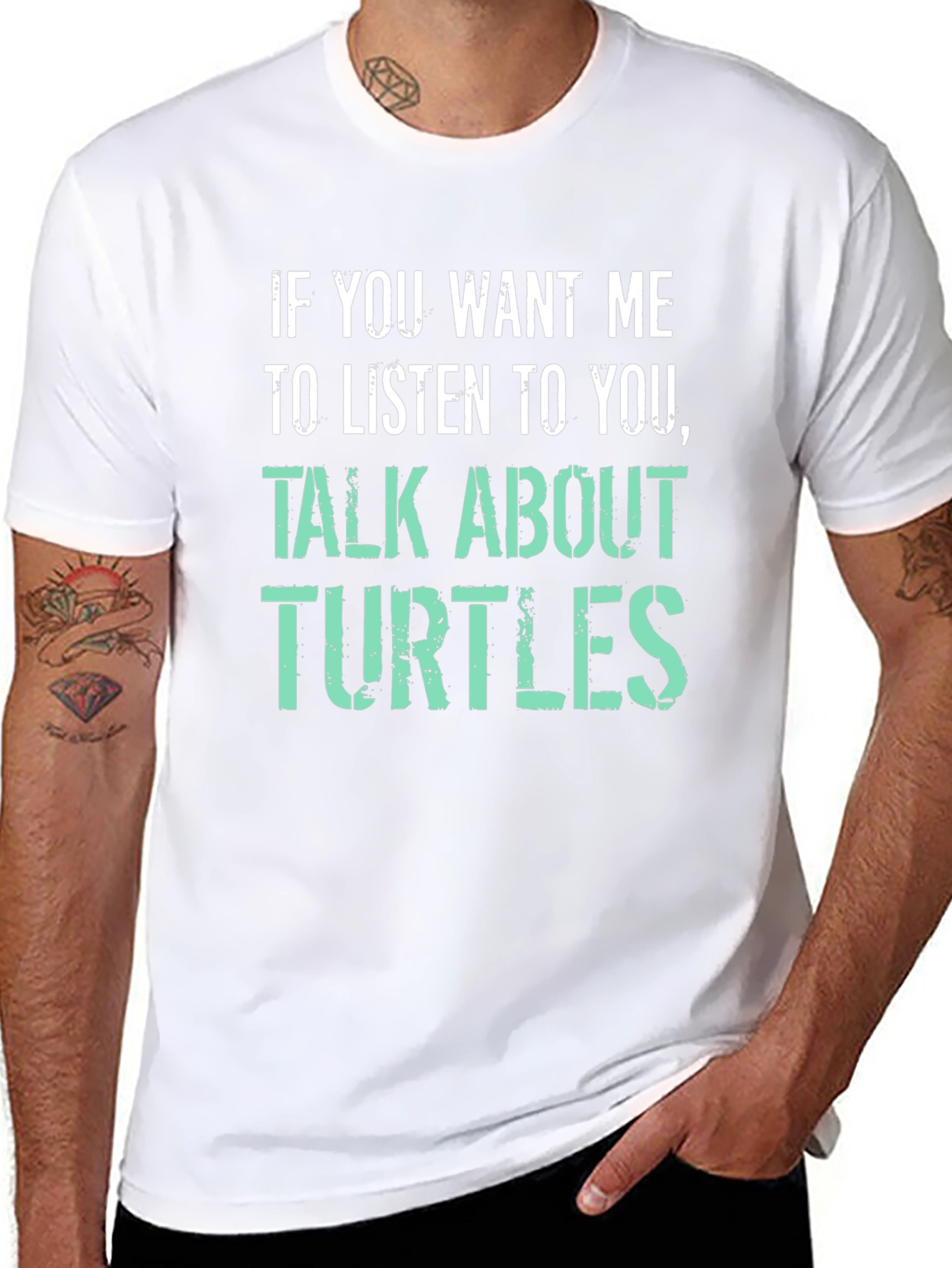 Talk About Turtles Graphic Tee - Humorous T-Shirt