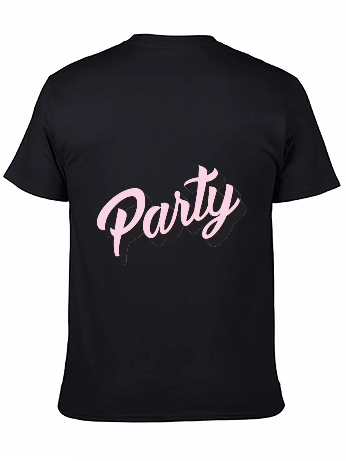 Party Pink Text Graphic Tee Shirt