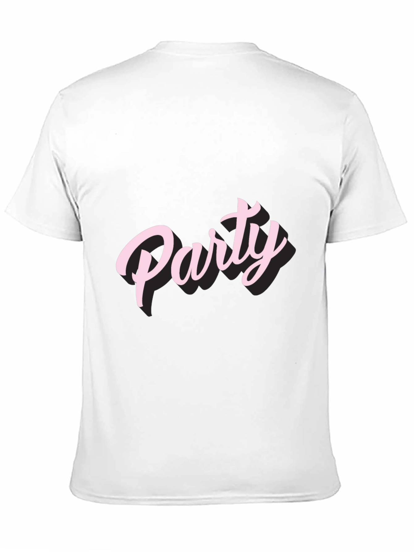 Party Pink Text Graphic Tee Shirt