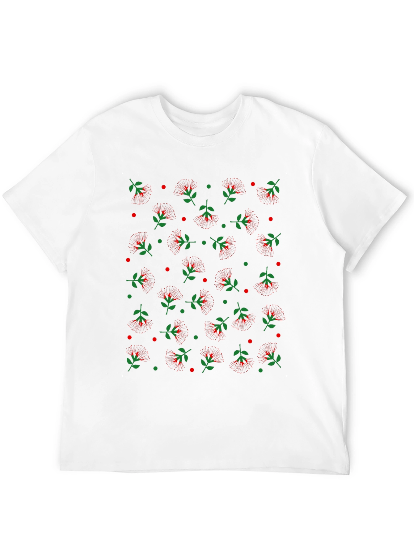 Floral Patterned Tee - Casual Style