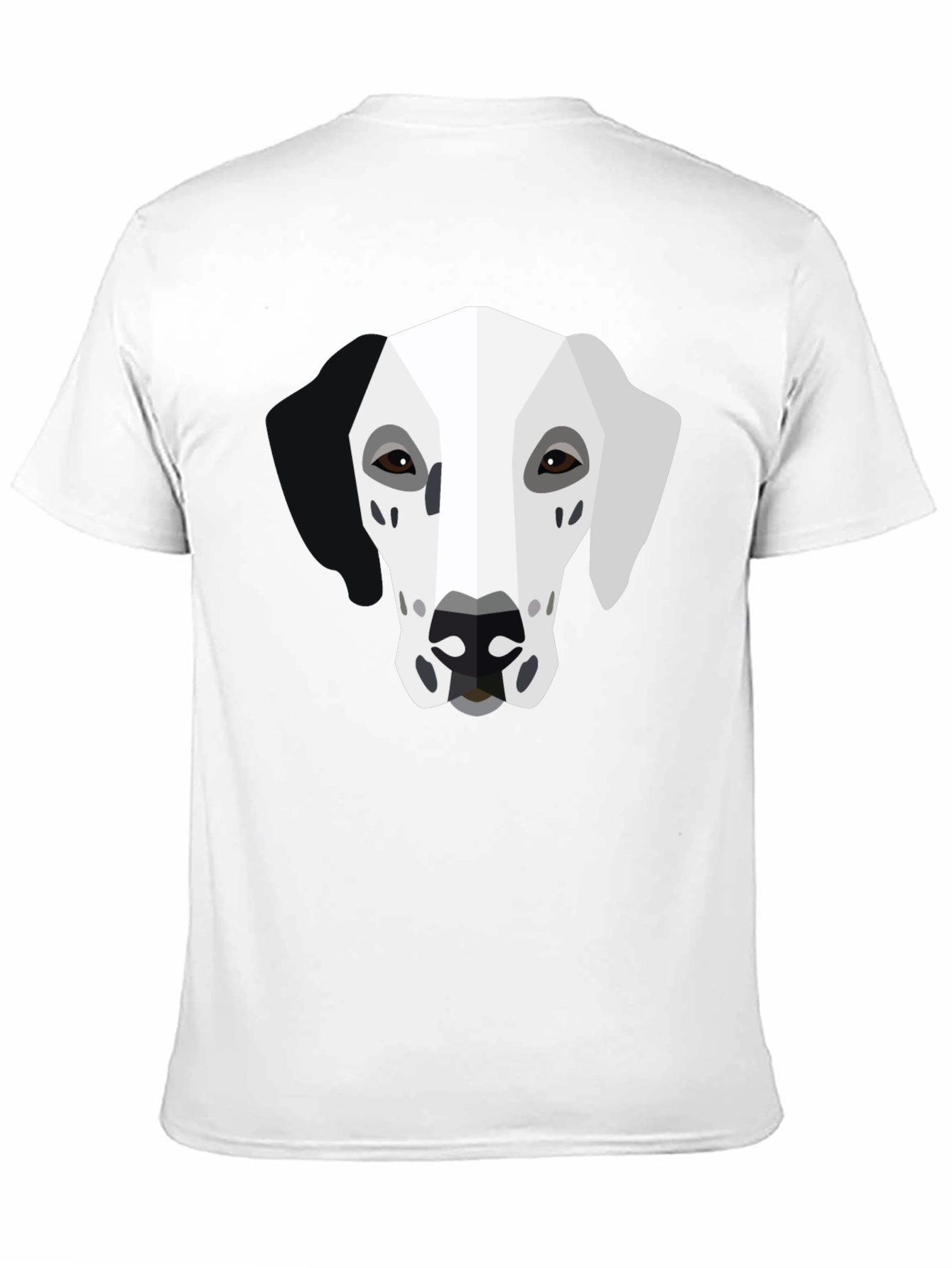 Geometric Dalmatian Graphic Tee - Unisex Black T-Shirt