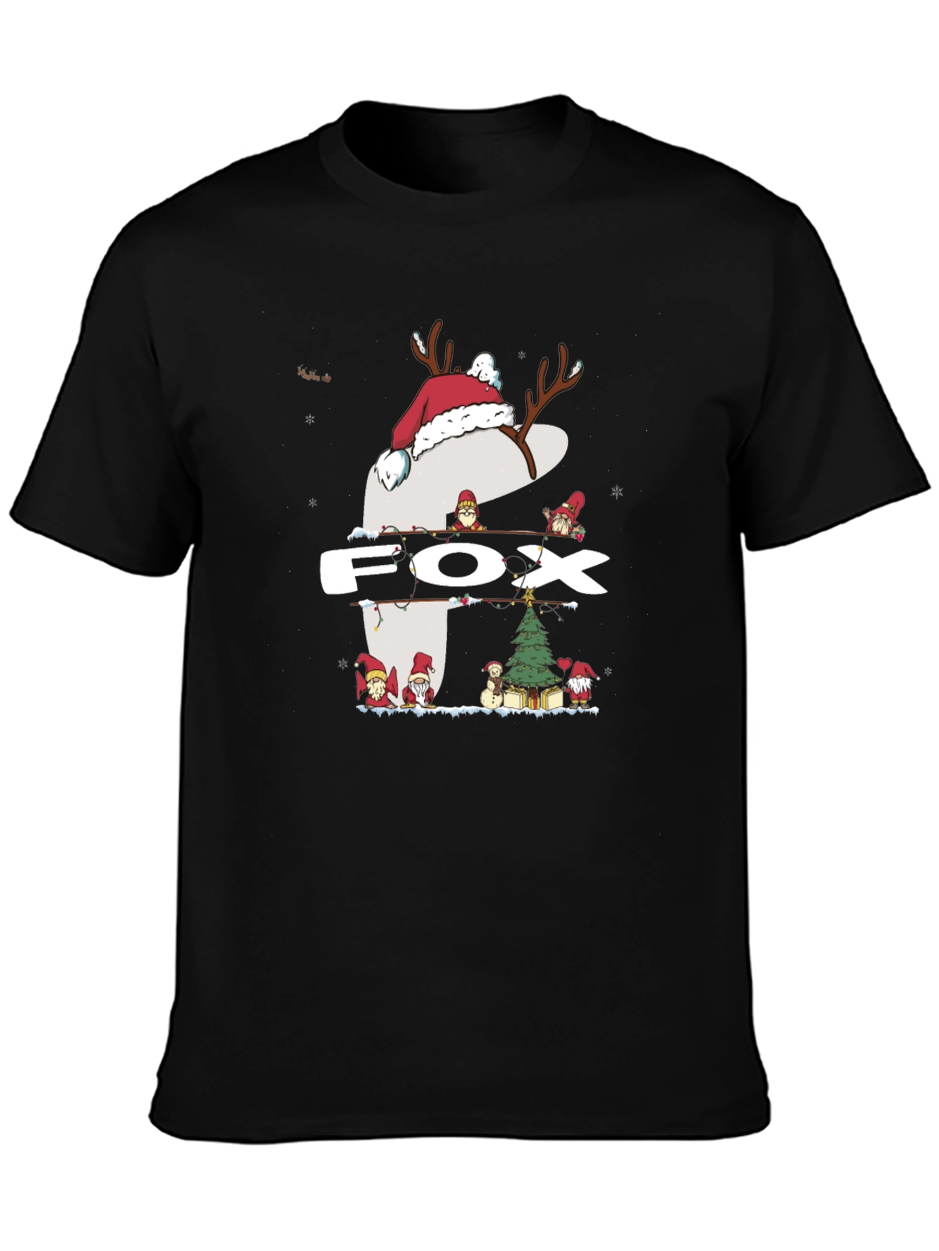 Holiday Fox Graphic T-Shirt
