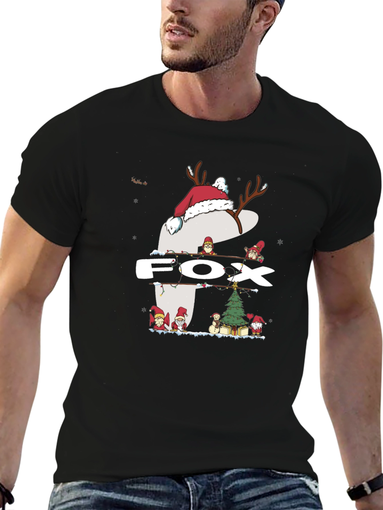Holiday Fox Graphic T-Shirt