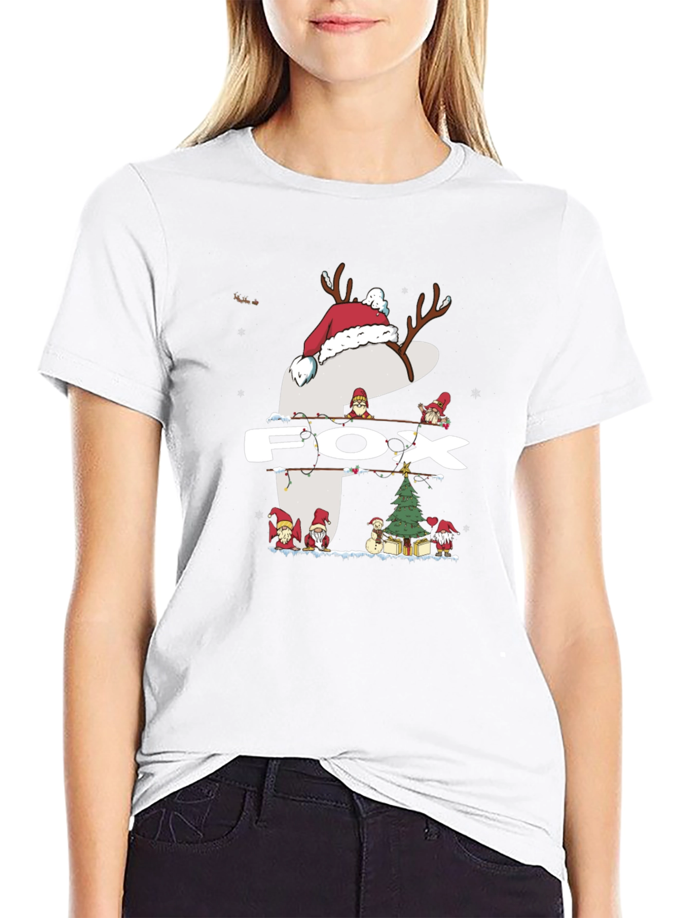 Holiday Fox Graphic T-Shirt