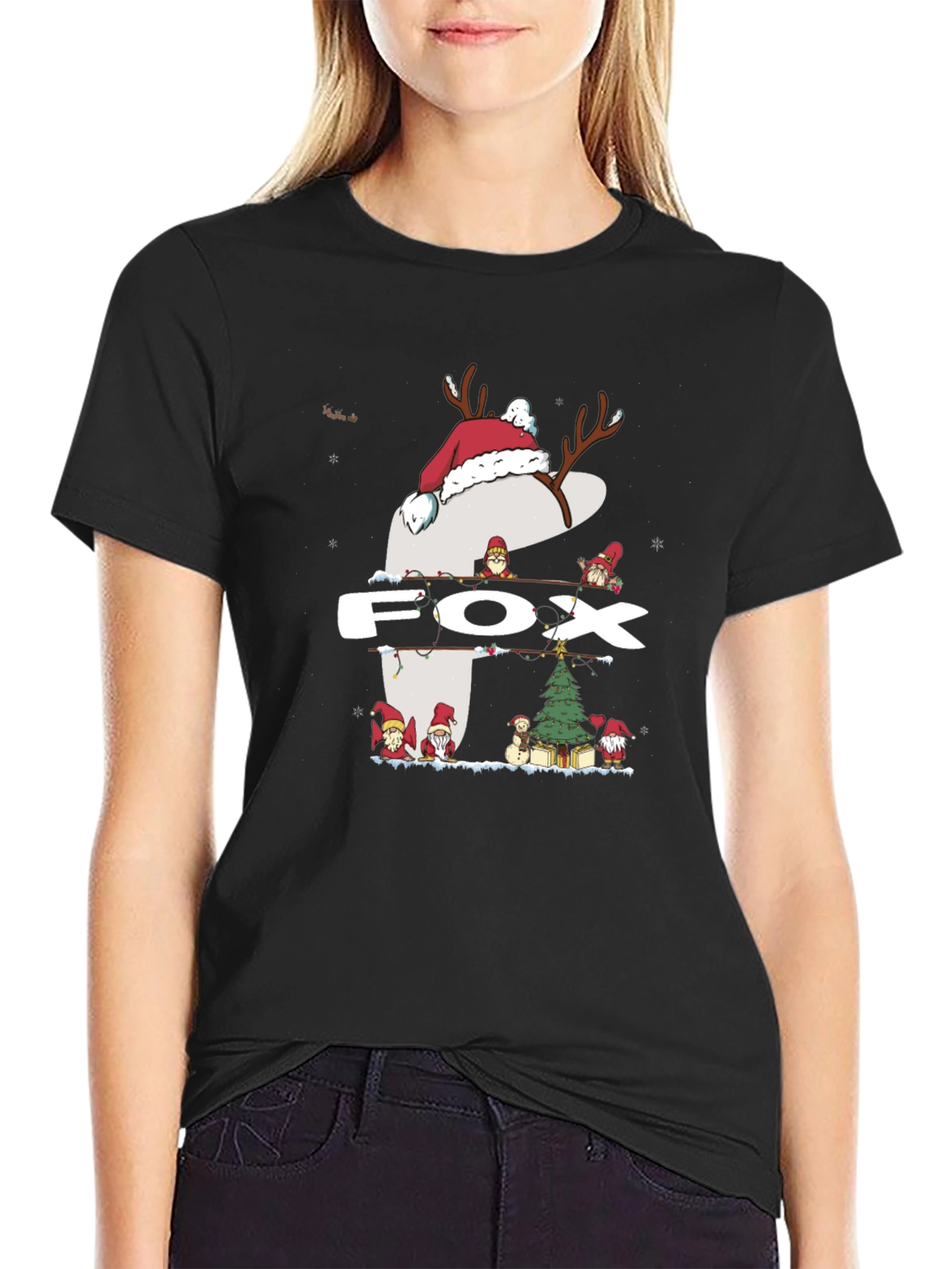 Holiday Fox Graphic T-Shirt