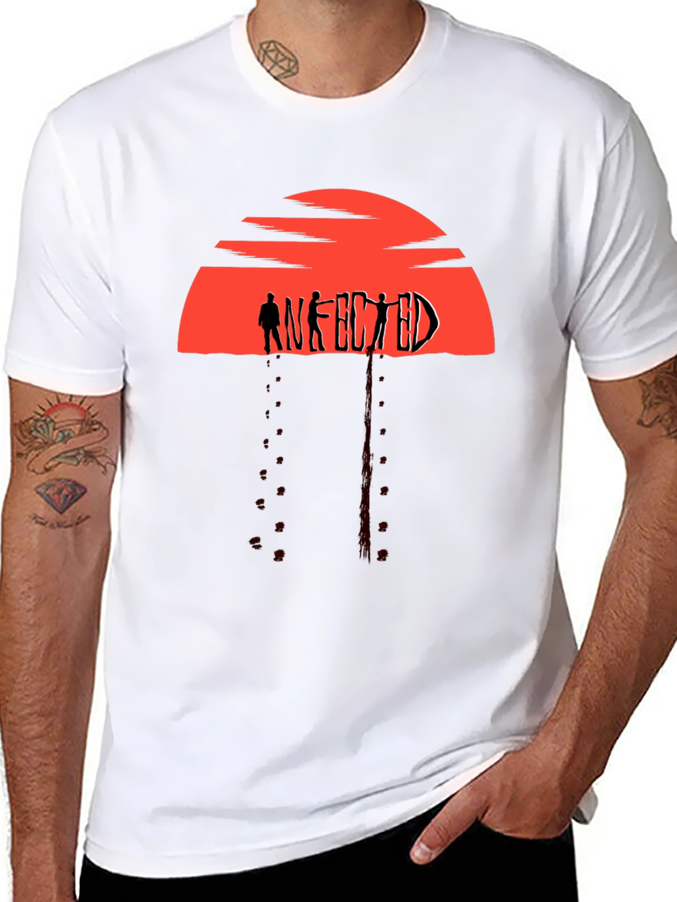 Infected Graphic Tee - Black Horror Shirt