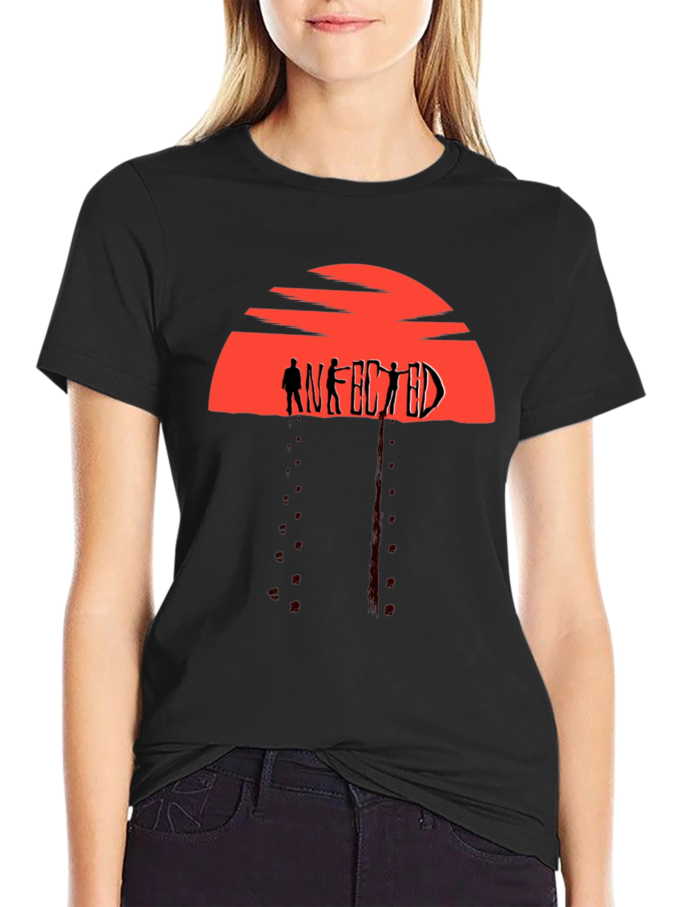 Infected Graphic Tee - Black Horror Shirt