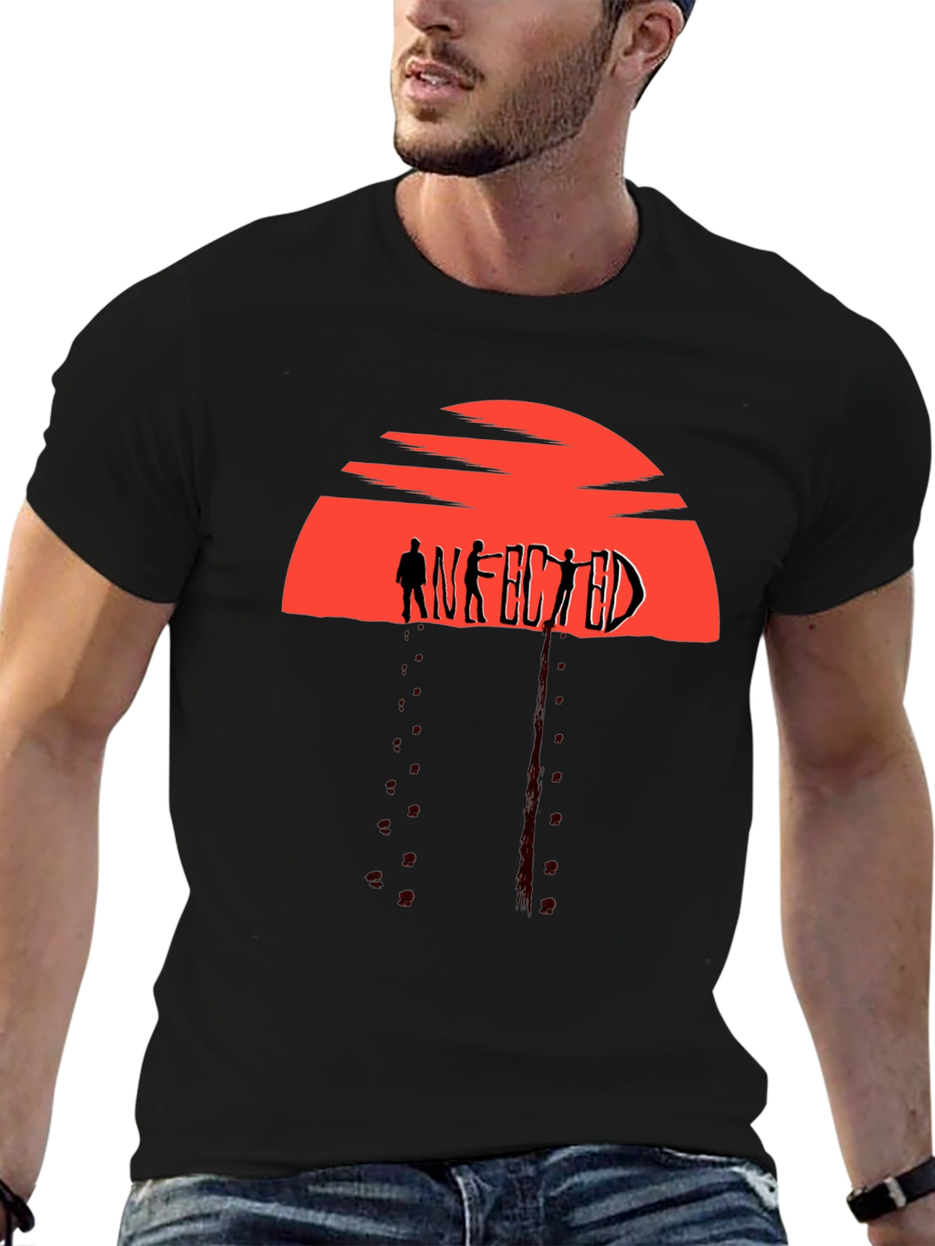 Infected Graphic Tee - Black Horror Shirt