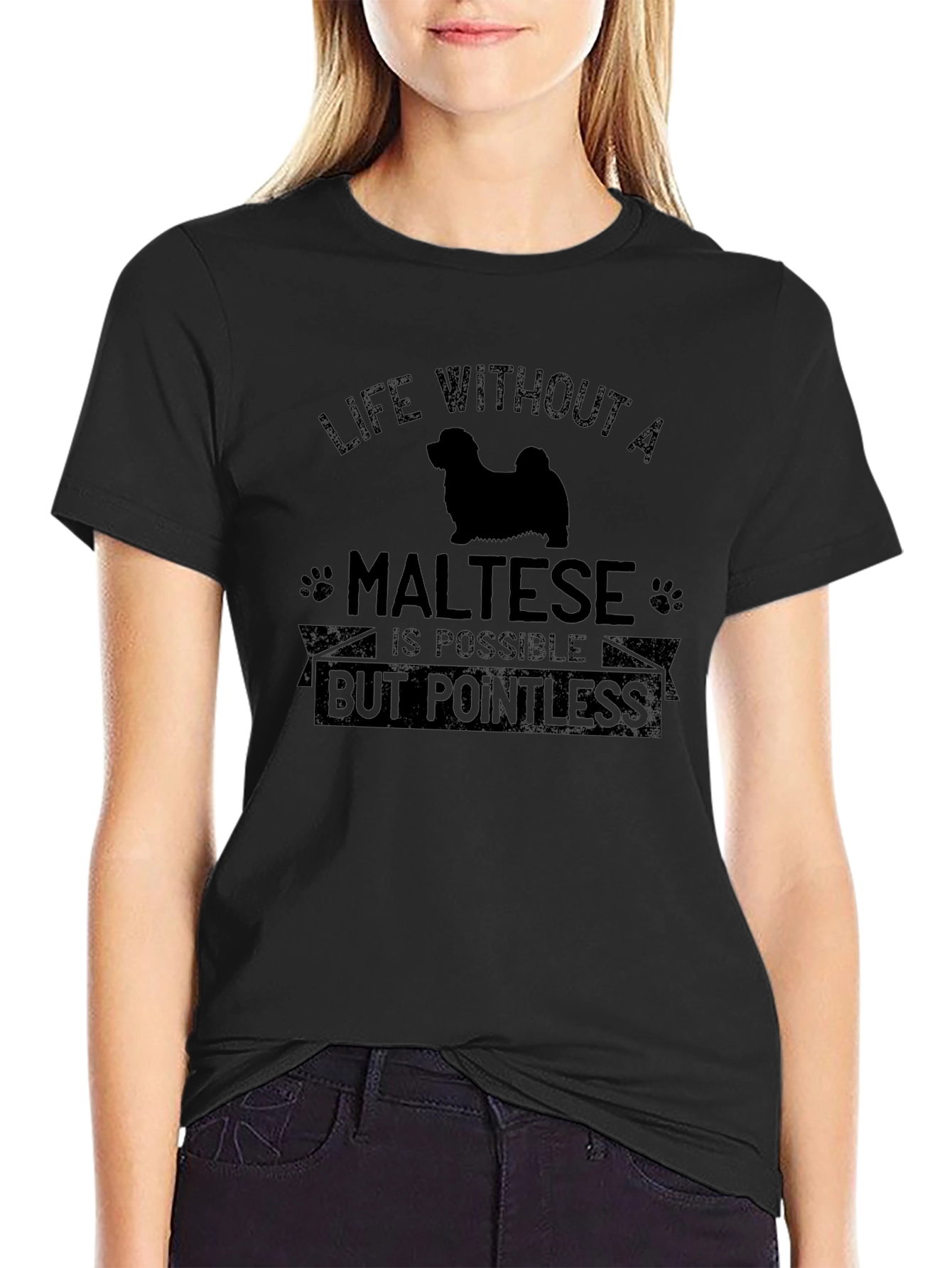 Life Without a Maltese T-Shirt
