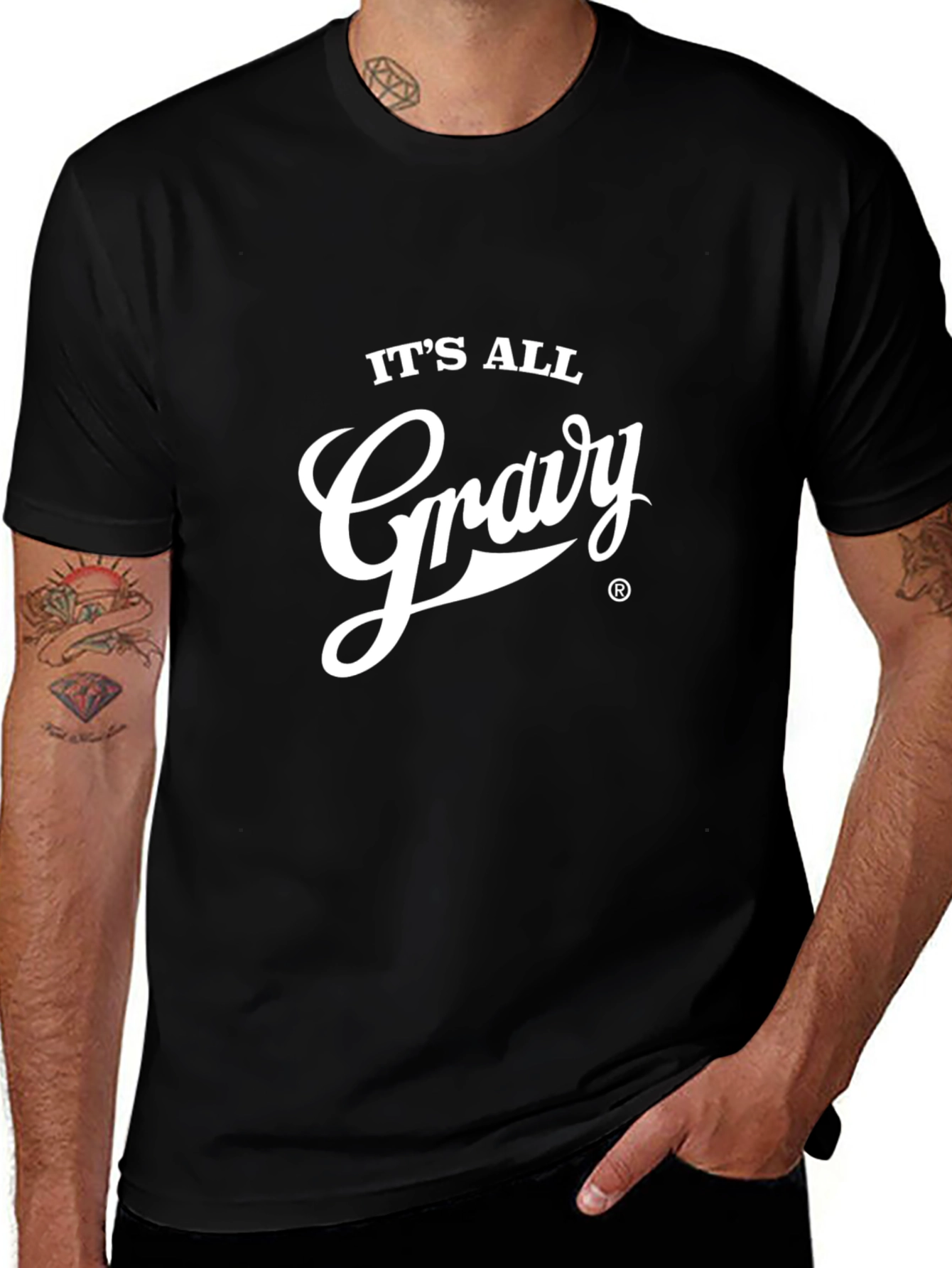 Its All Gravy Black T-Shirt Funny Foodie Tee