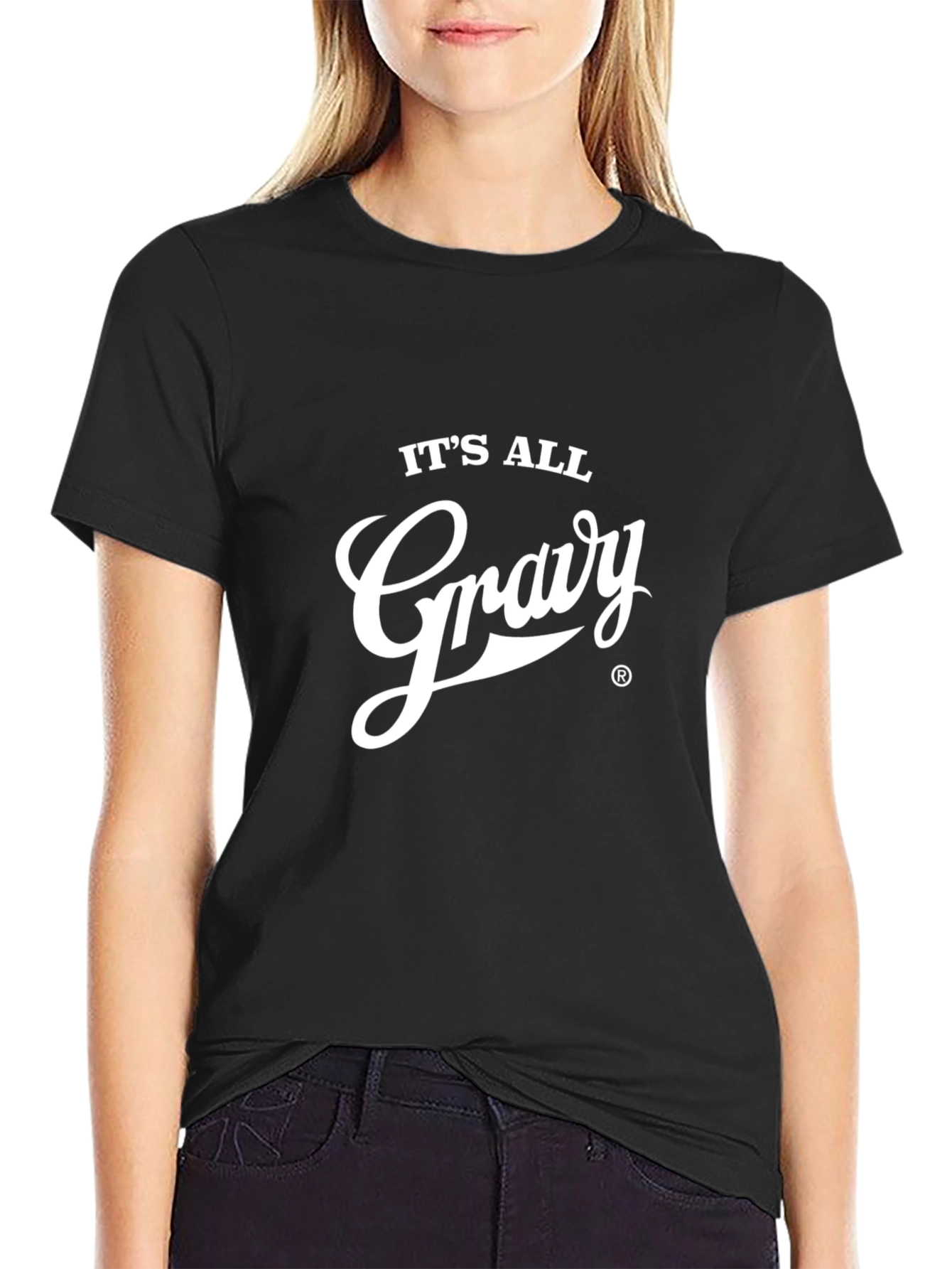 Its All Gravy Black T-Shirt Funny Foodie Tee