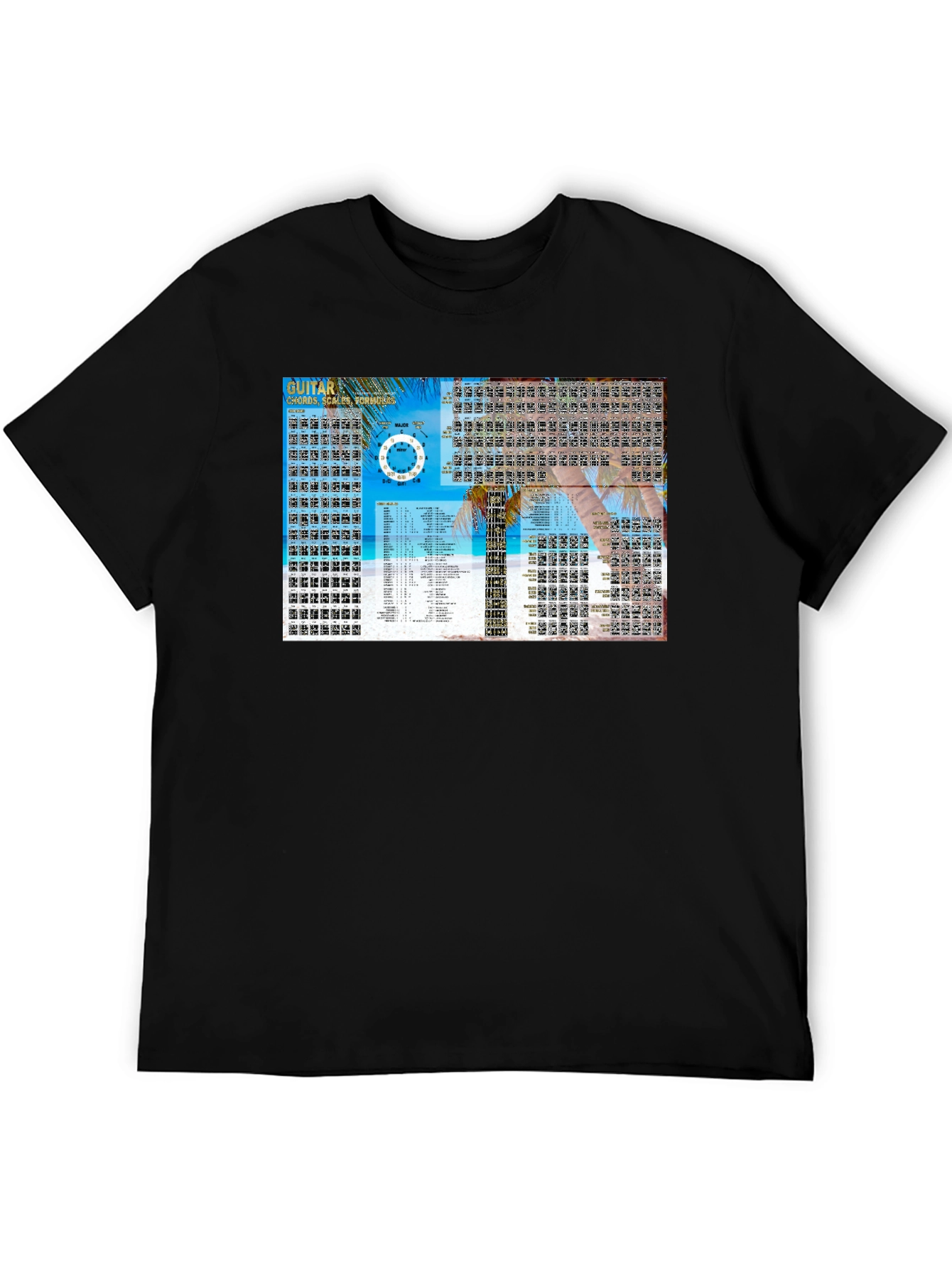 Guitar Chords & Scales Black T-Shirt