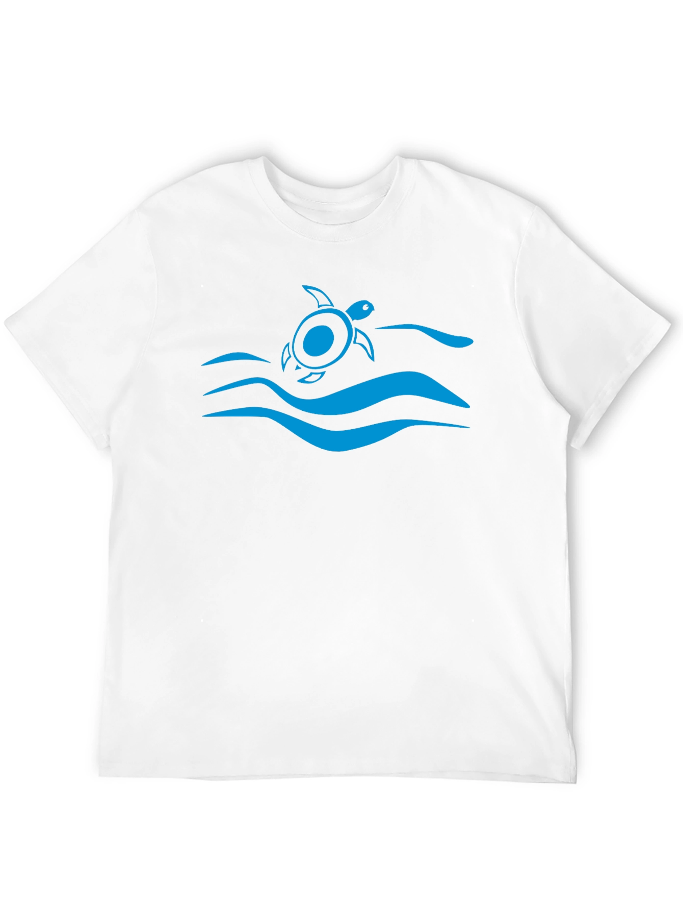 Turtle Waves Graphic Tee - Black Cotton T-Shirt