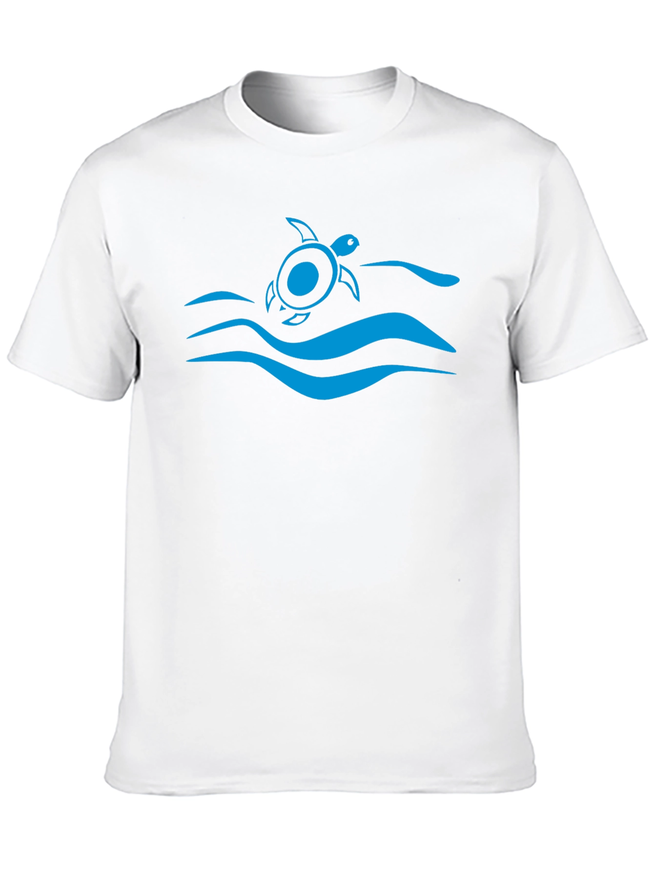 Turtle Waves Graphic Tee - Black Cotton T-Shirt