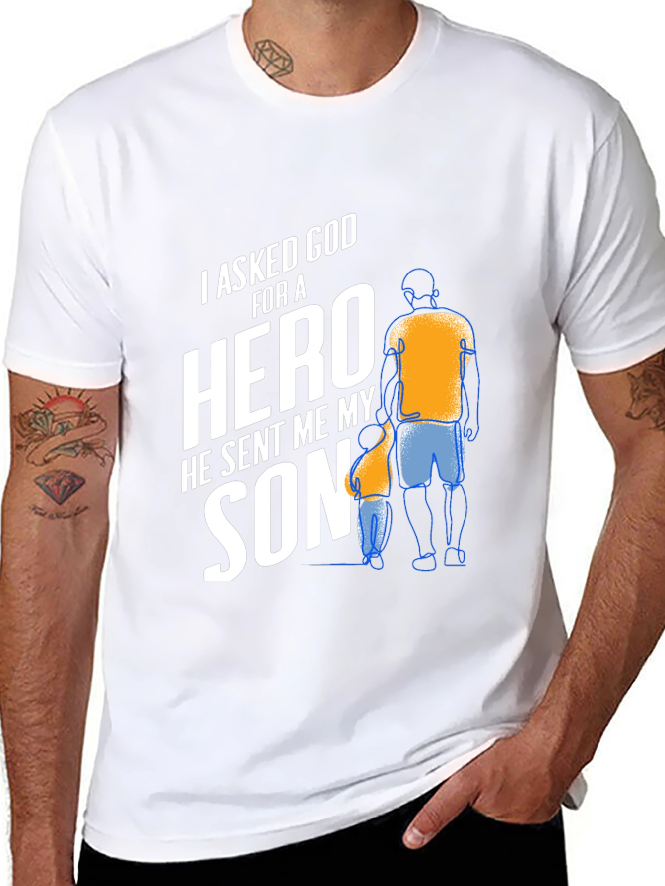 Hero Son T-Shirt: Father & Son Graphic Tee